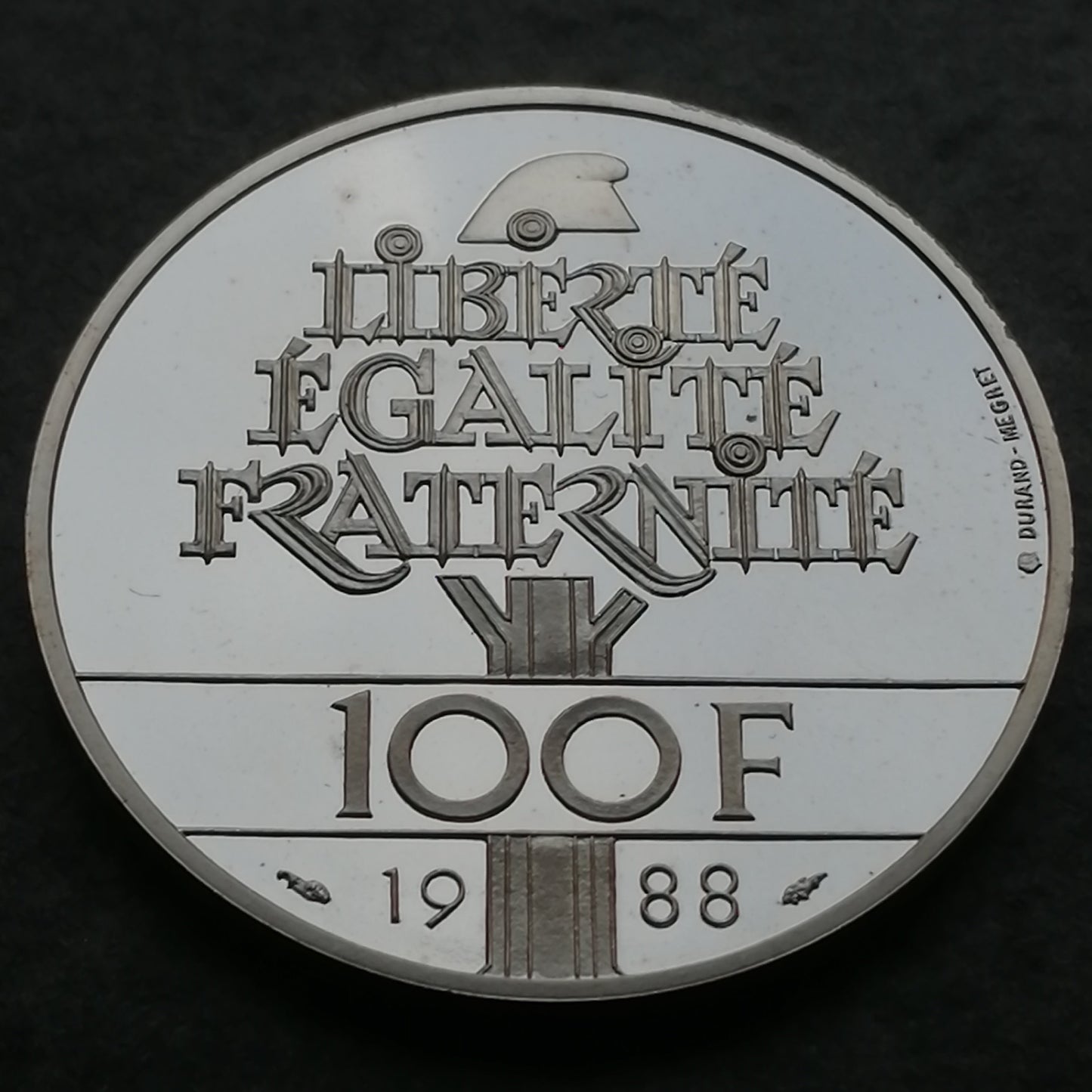 Fraternidad 100 francos 1988 Proof Plata - 15,00 gr - G. 903