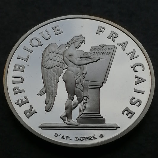 Droits de l'homme 100 francs 1989 Belle Épreuve Argent - 15.00 gr - G. 904