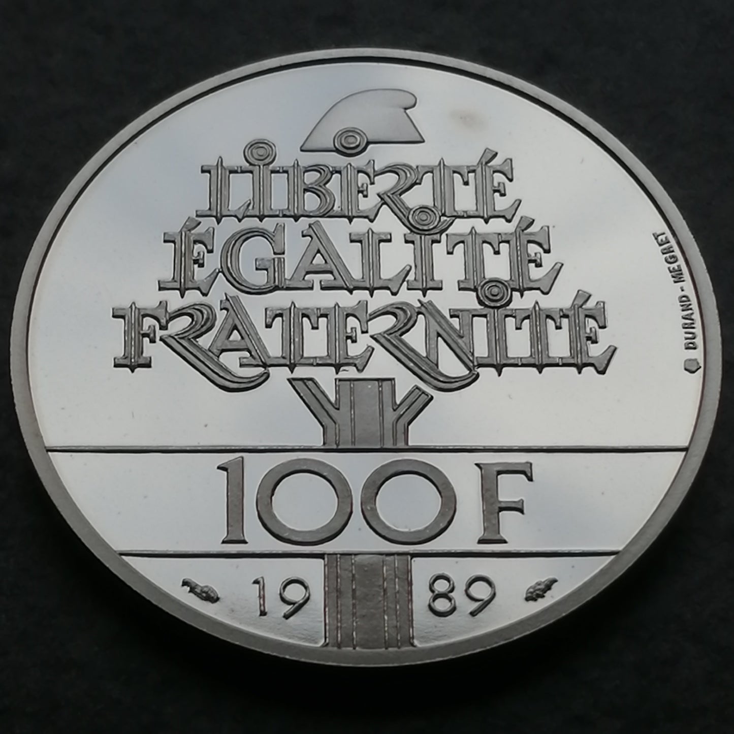 Derechos humanos 100 francos 1989 Proof Plata - 15.00 gr - G. 904