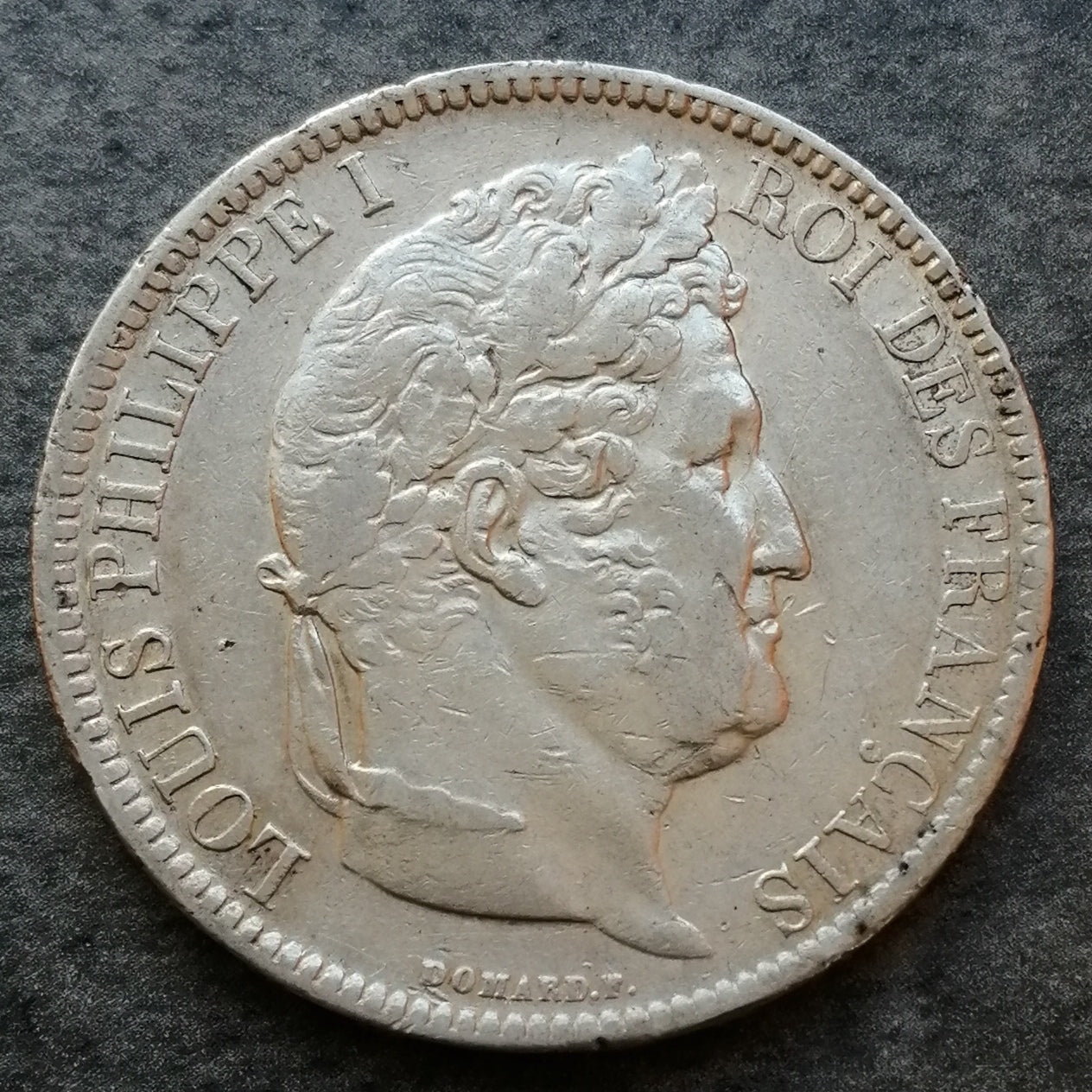 Louis Philippe (1830-1848) 5 francos 1831 T Nantes Domard Borde en relieve Plata 24,90 gr G. 677a