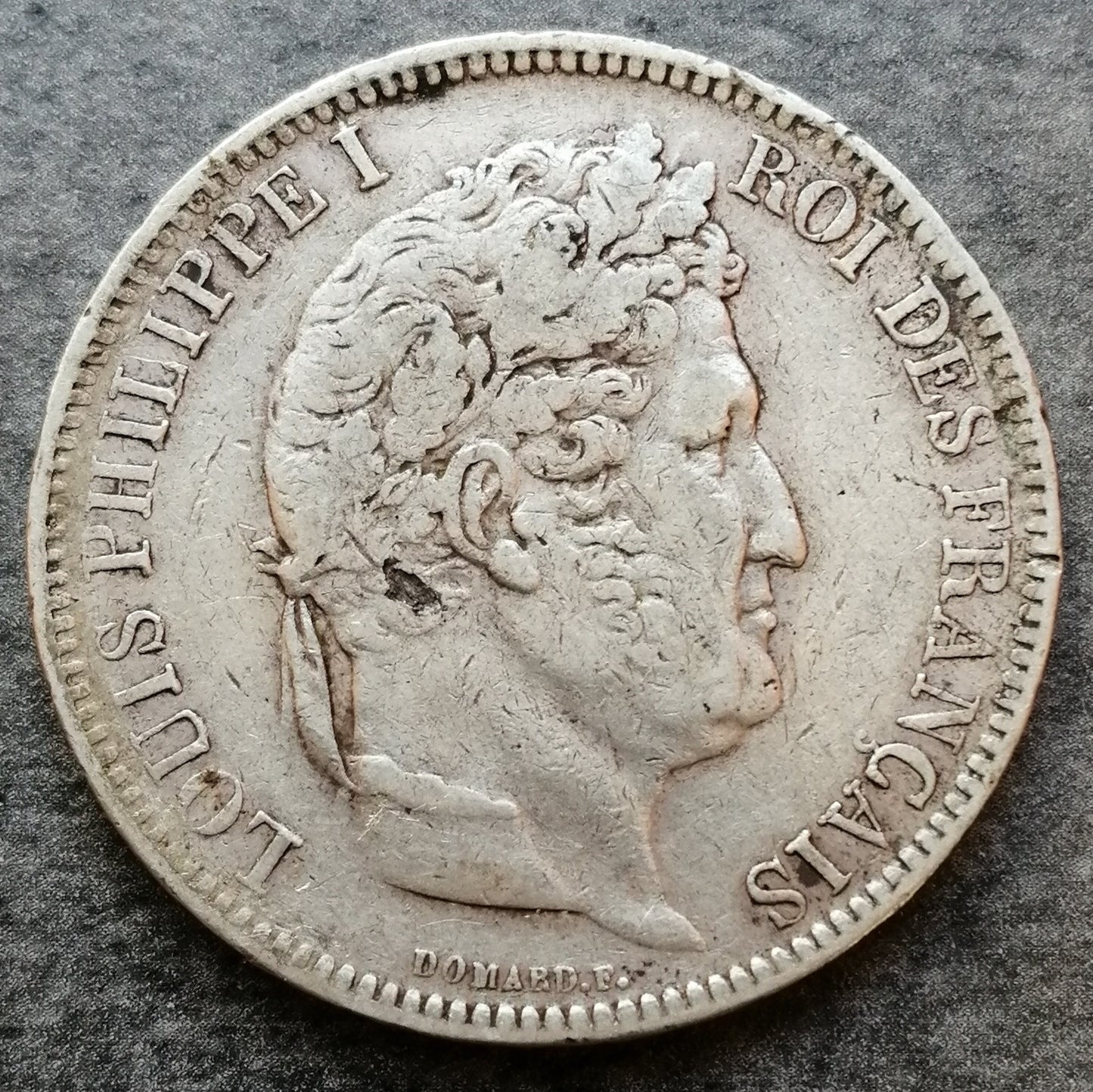 Louis Philippe (1830-1848) 5 francos 1831 B Rouen Domard Borde en relieve Plata - 25,04 gr - G.677a