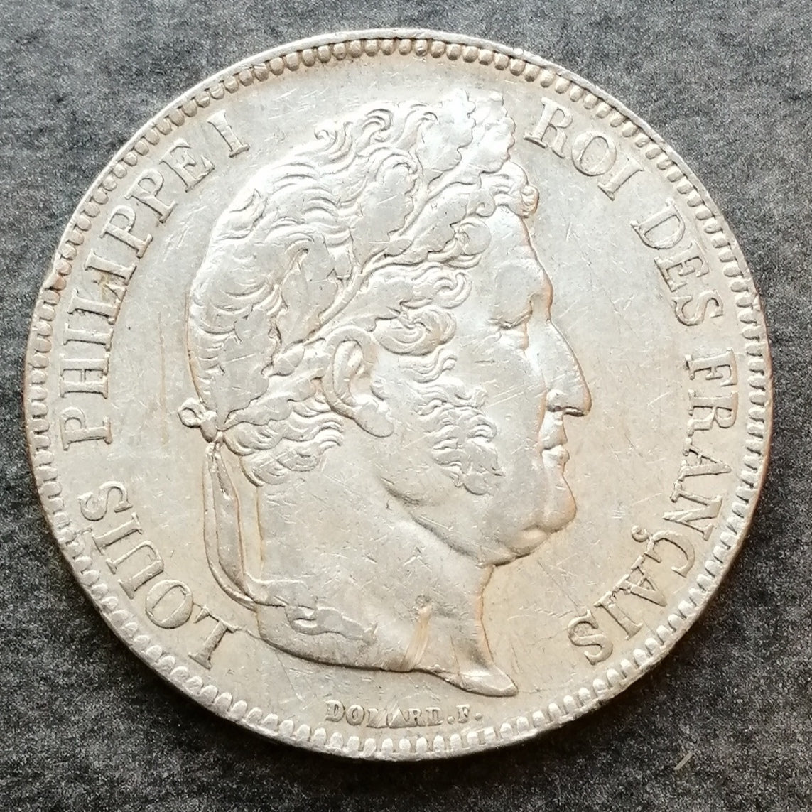 Luis Felipe (1830-1848) 5 francos 1835 A París Plata 24,95 gr G. 678