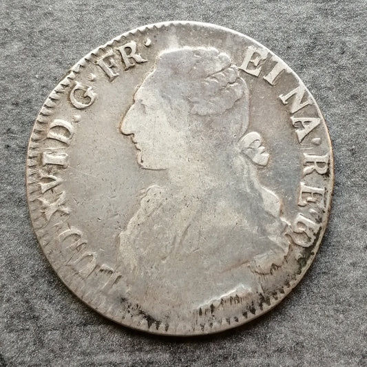 Luis XVI (1774-1792) Écu de Béarn con ramas de olivo 1779 Vaquette Pau Argent - 28,74 gr - L4L. 552