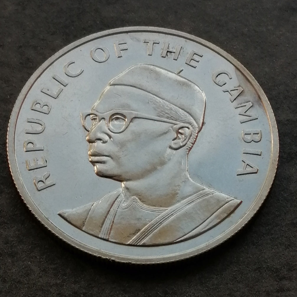 Gambia 10 Dalasis 1965 - 1975 Silver independence