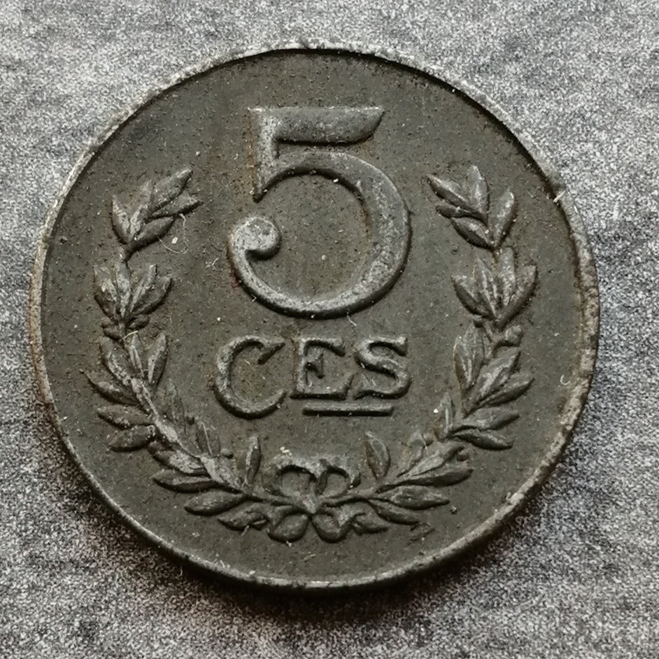 Grand Duché de Luxembourg - 5 centimes 1918 (5 CES) - Fer - 2.59 gr