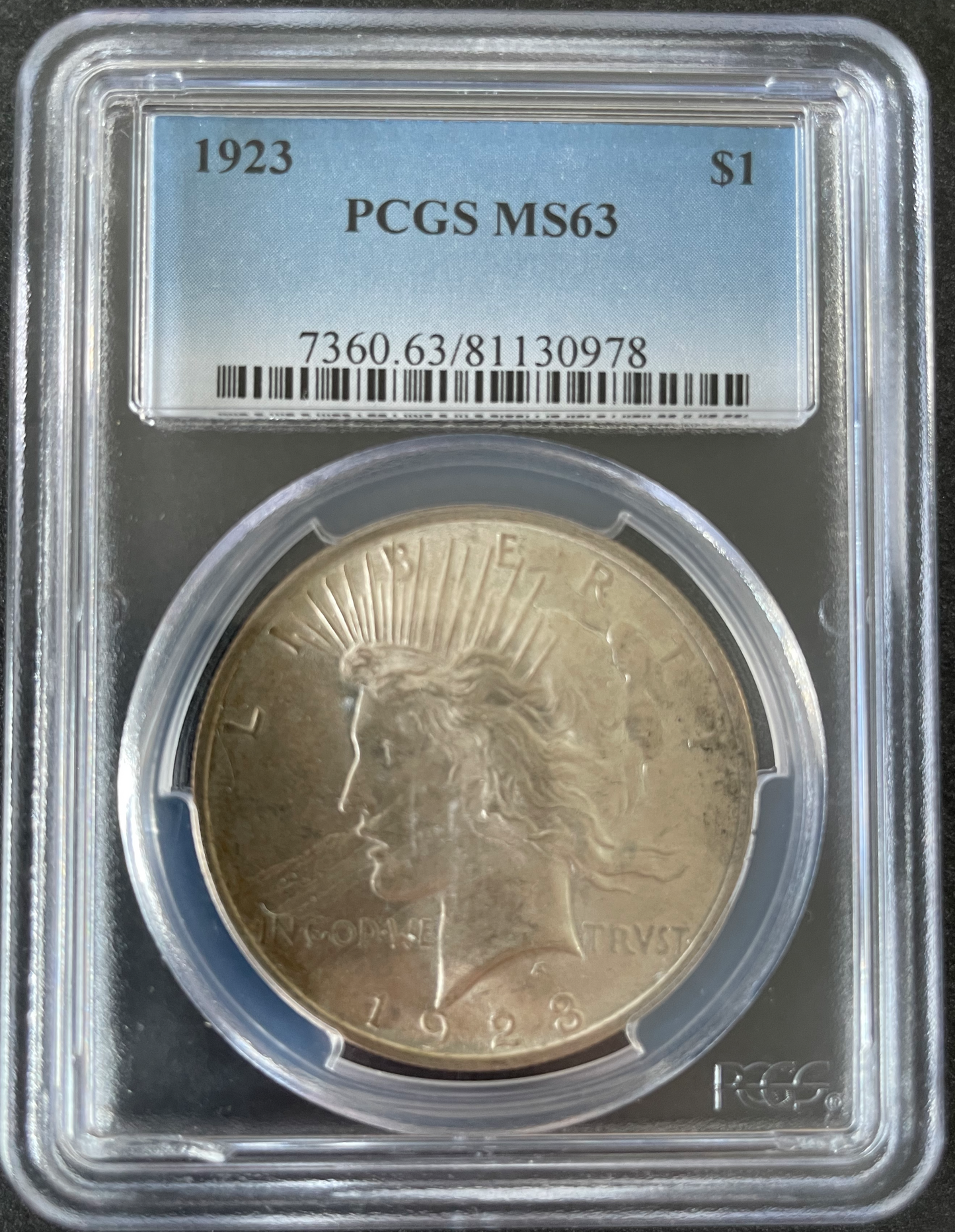 Un dólar estadounidense ($1) Liberty 1923 PCGS MS63 n°81130978