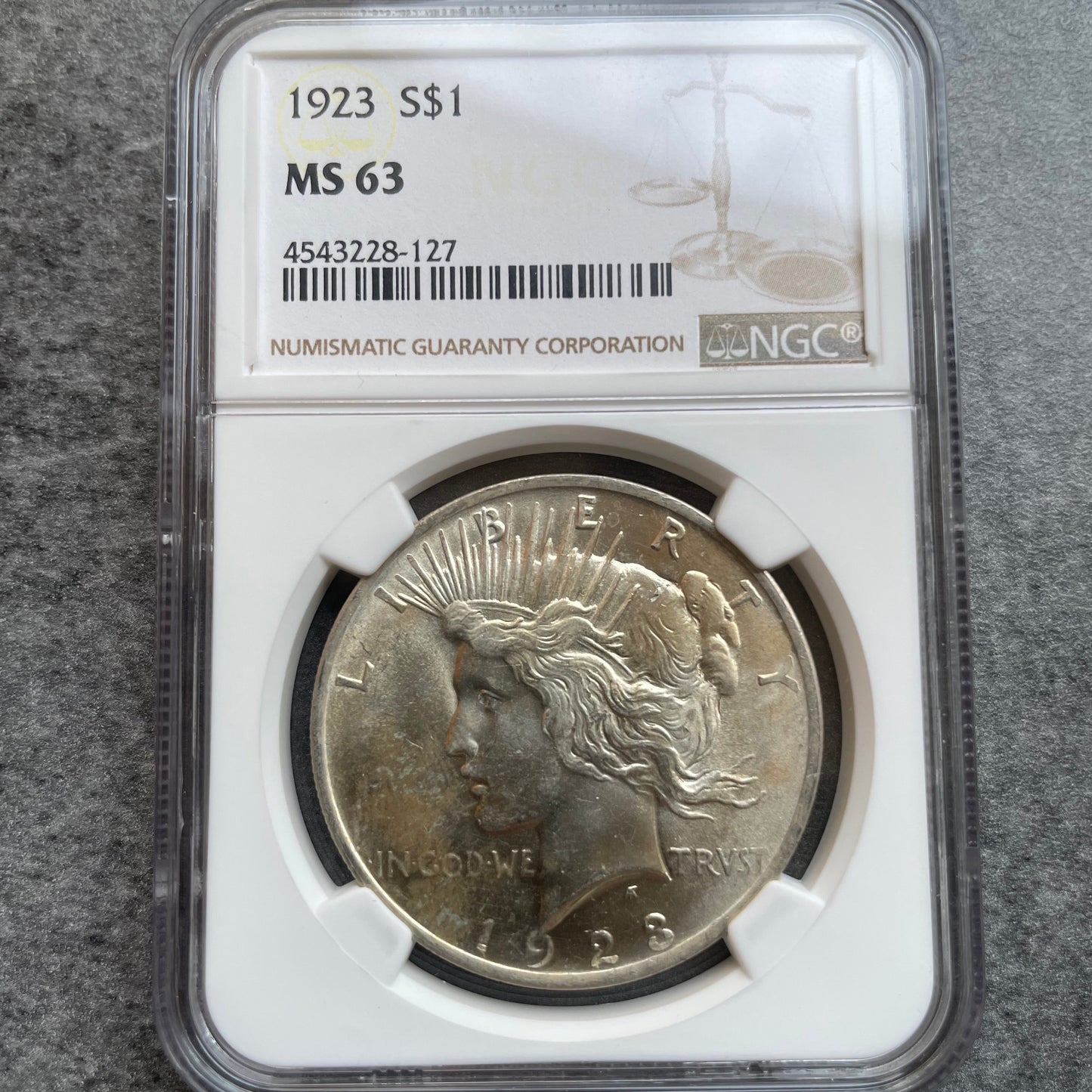 Un dólar estadounidense ($1) Liberty 1923 PCGS MS63 n°4543228