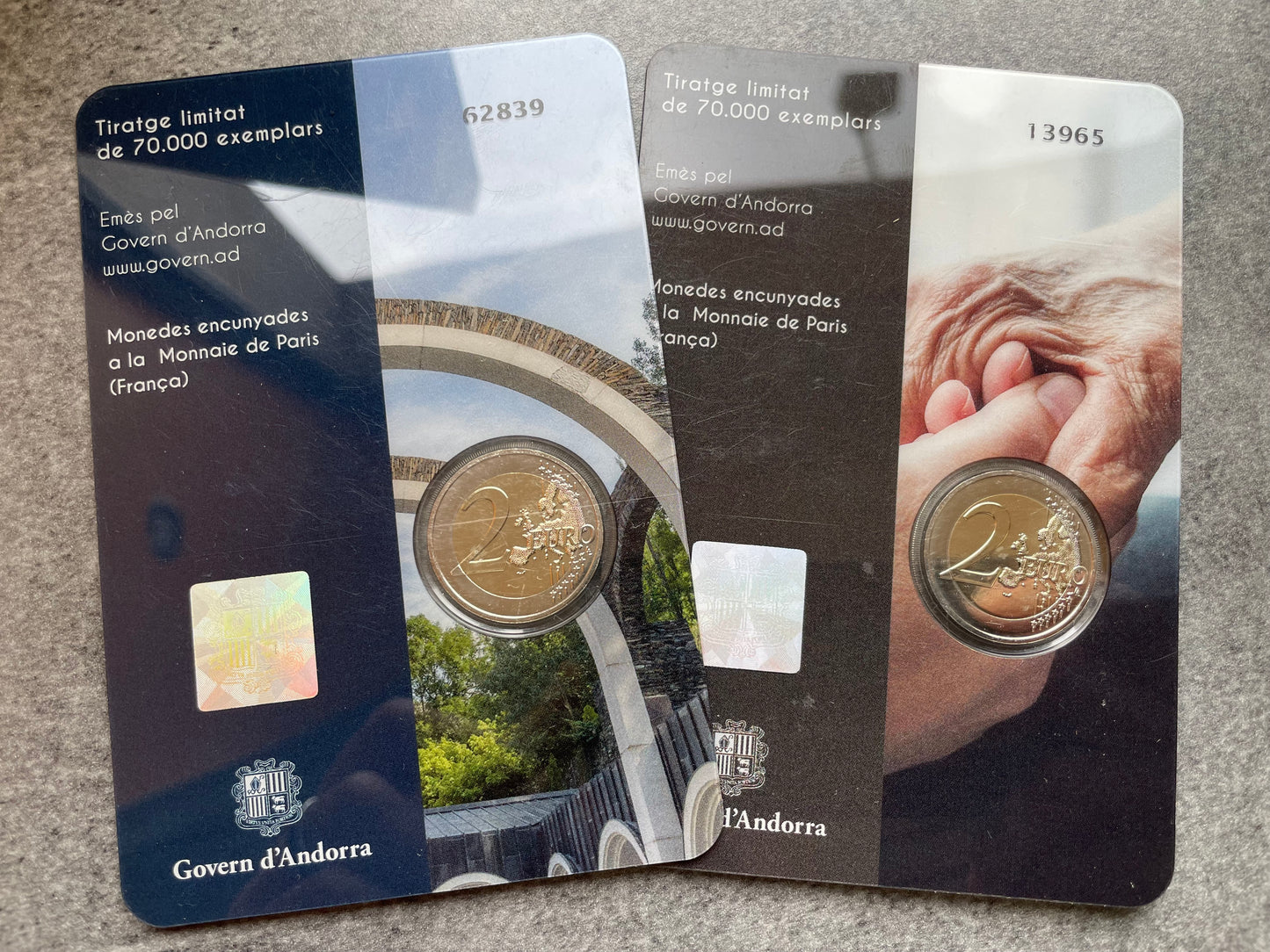 Andorra Coincard 2 x 2 euros commemorative BU Andorre 2021 Ains + MERITXELL