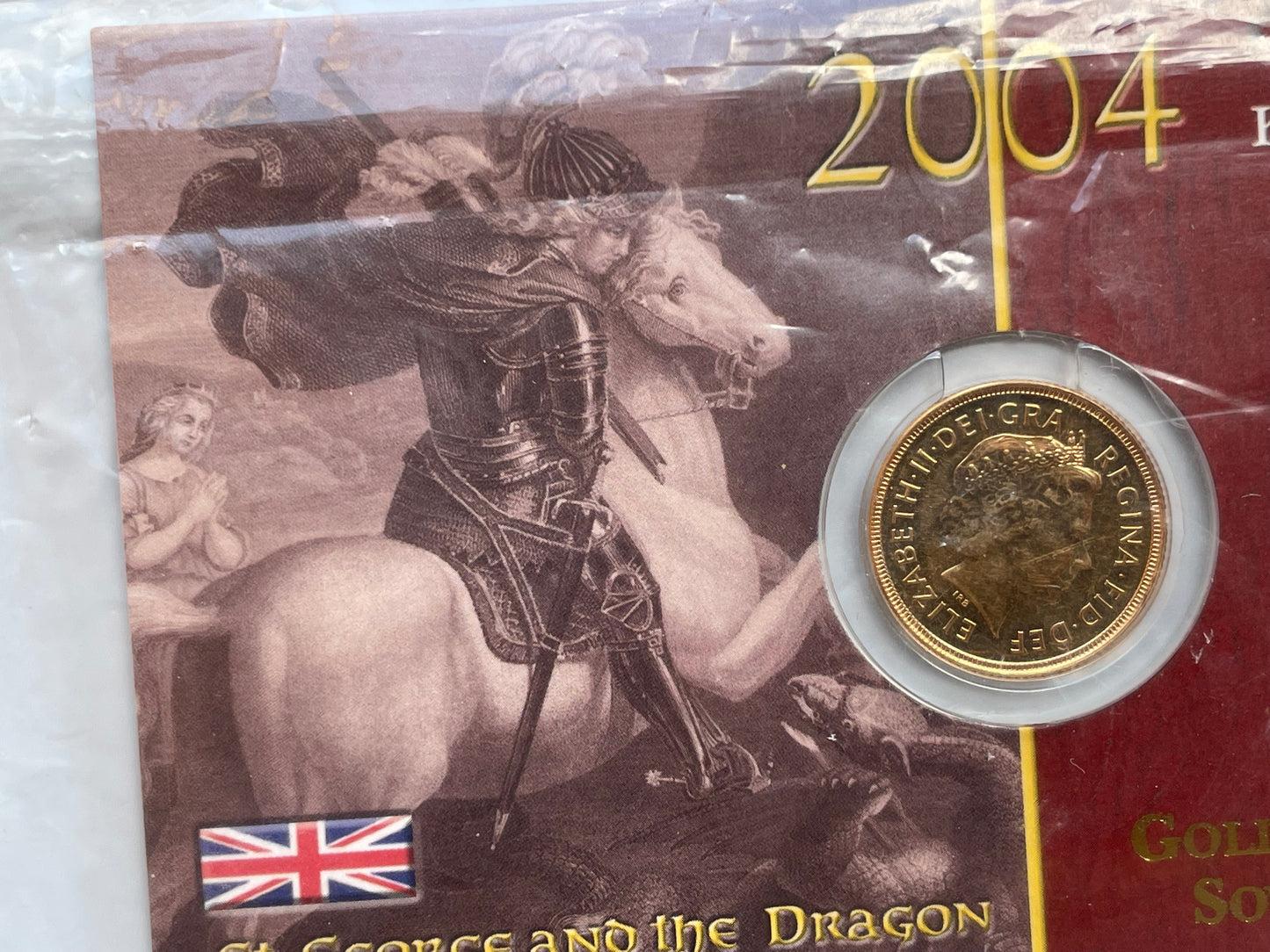 UK Angleterre United Kingdom Souverain Or 2004 Gold Sovereign in Presentation Packaging 7,99 gr Elisabeth II