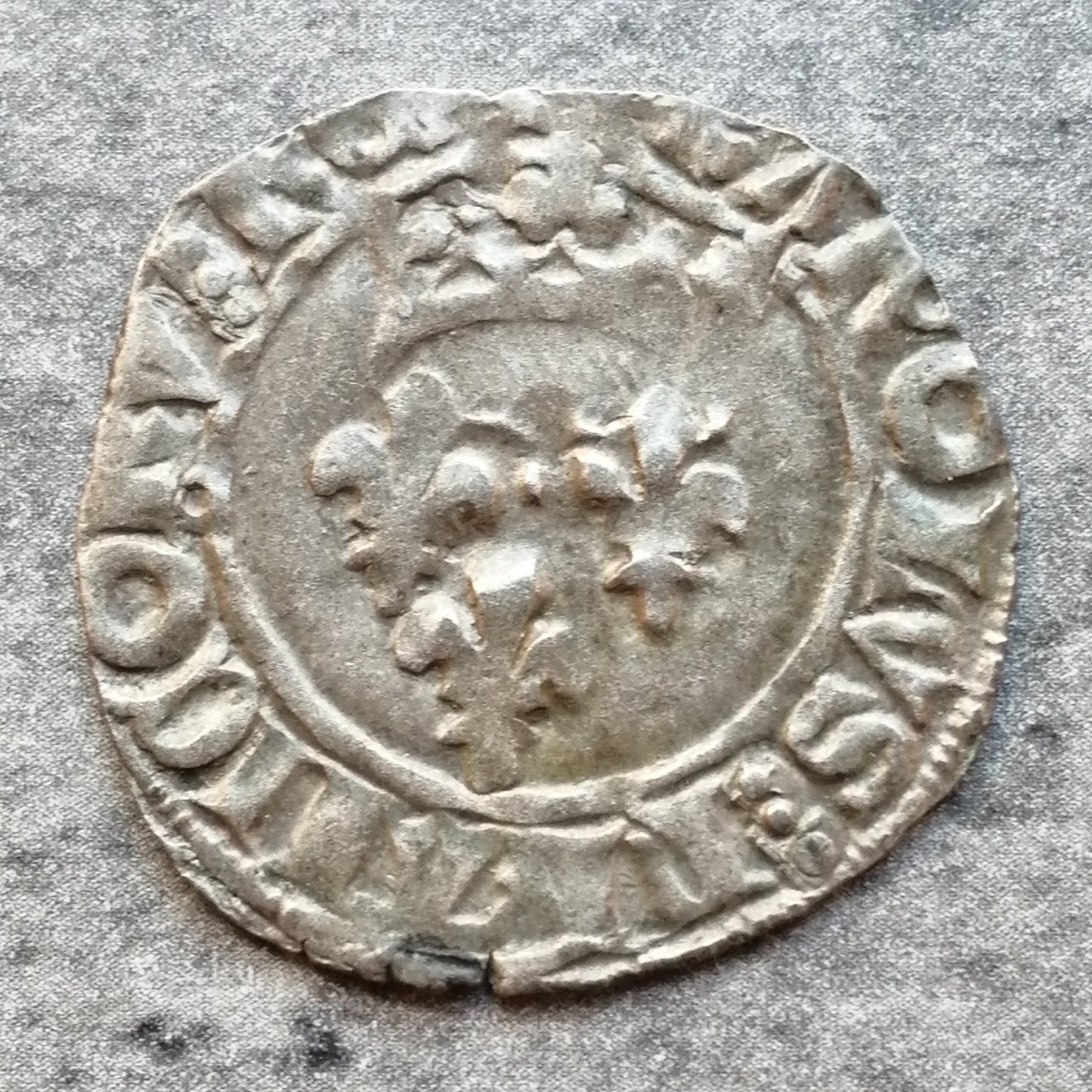 Charles VI (1380-1422) Big dit Florette - Fleur de Lis initial - Troyes - 2.51 gr