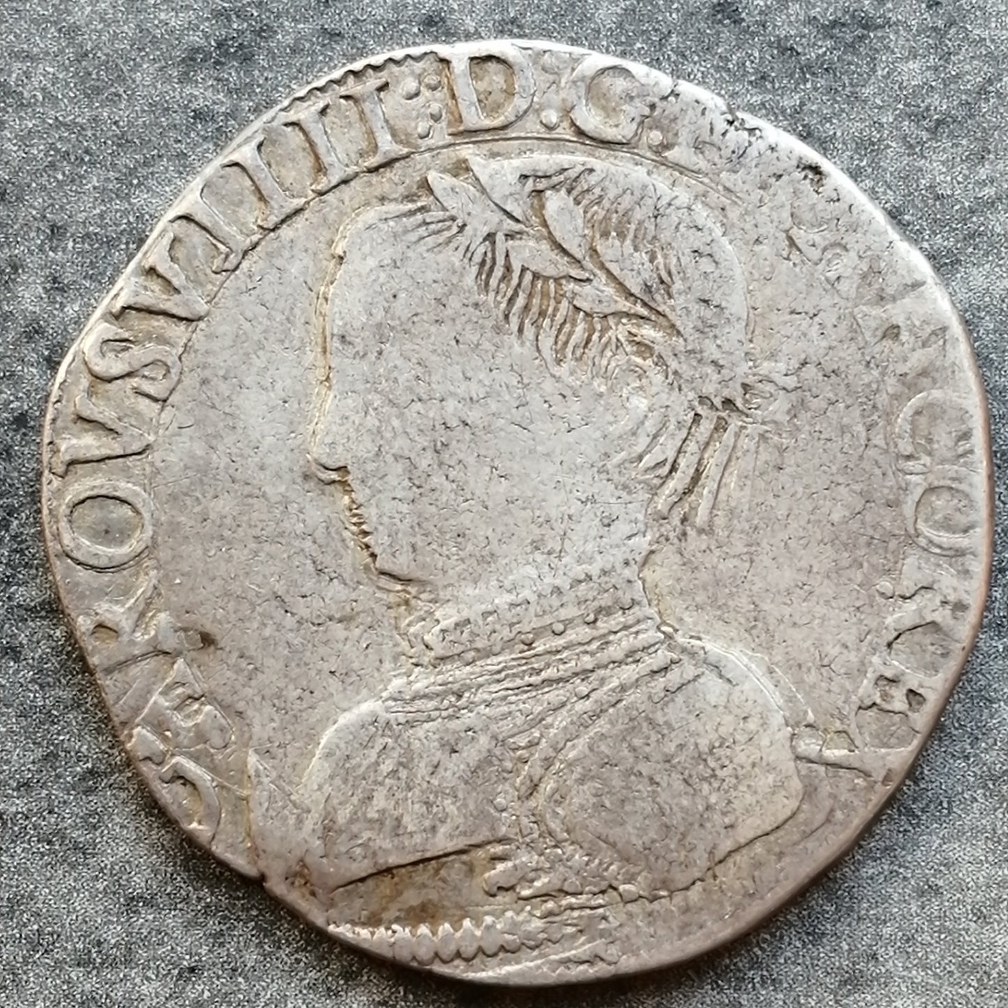 Charles IX (1560-1574) TESTON 1565 h La Rochelle 9.41 GR