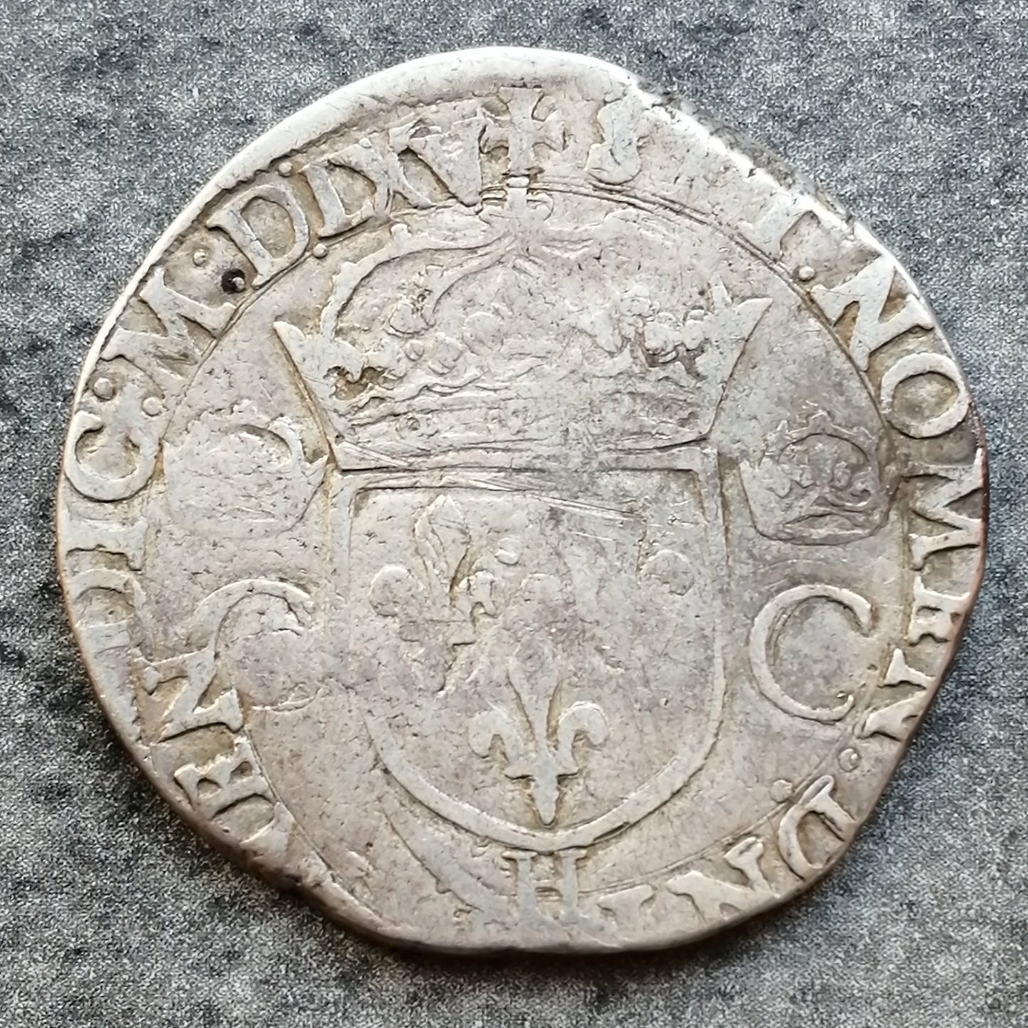 Charles IX (1560-1574) TESTON 1565 h La Rochelle 9.41 GR