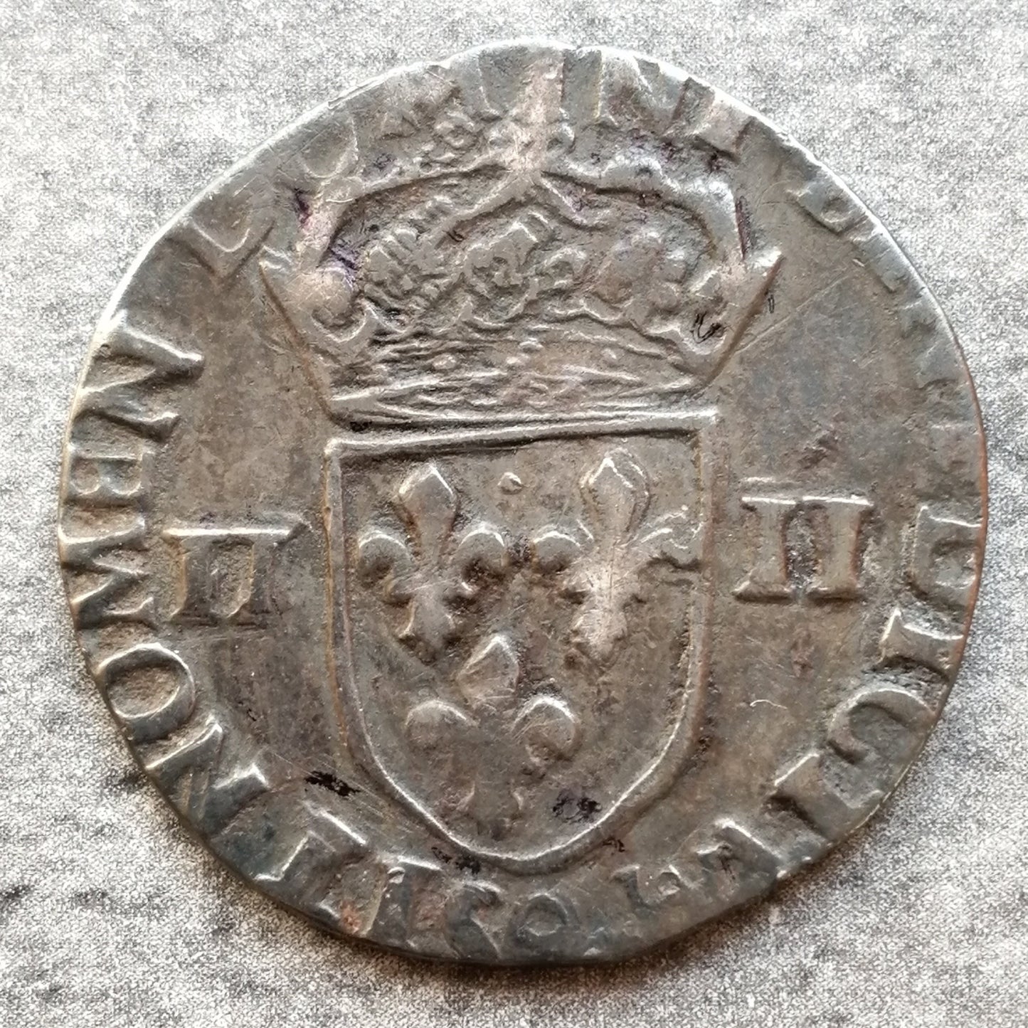 Enrique III (1574-1589) Cuarto de escudo 1580 Rennes 8,40 gr