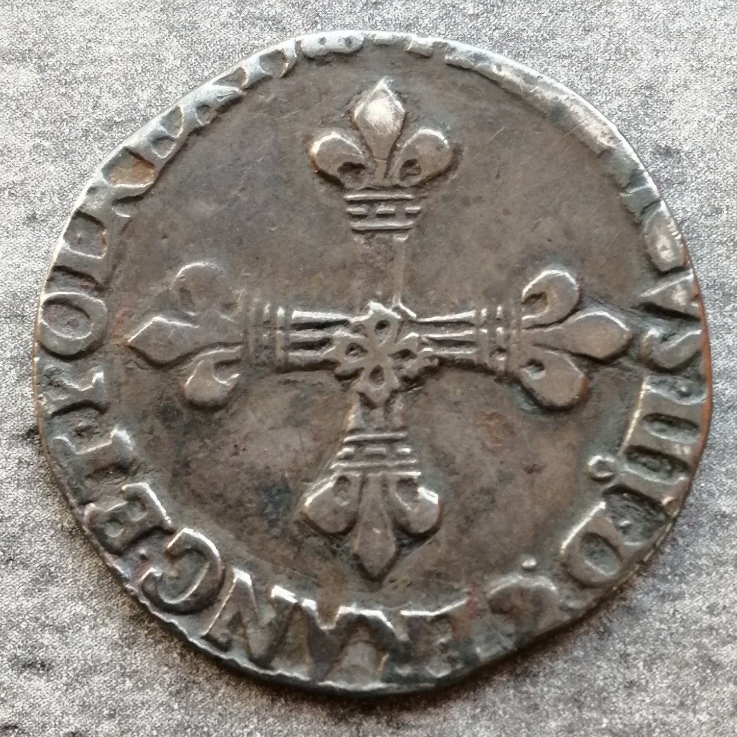 Enrique III (1574-1589) Cuarto de escudo 1580 Rennes 8,40 gr