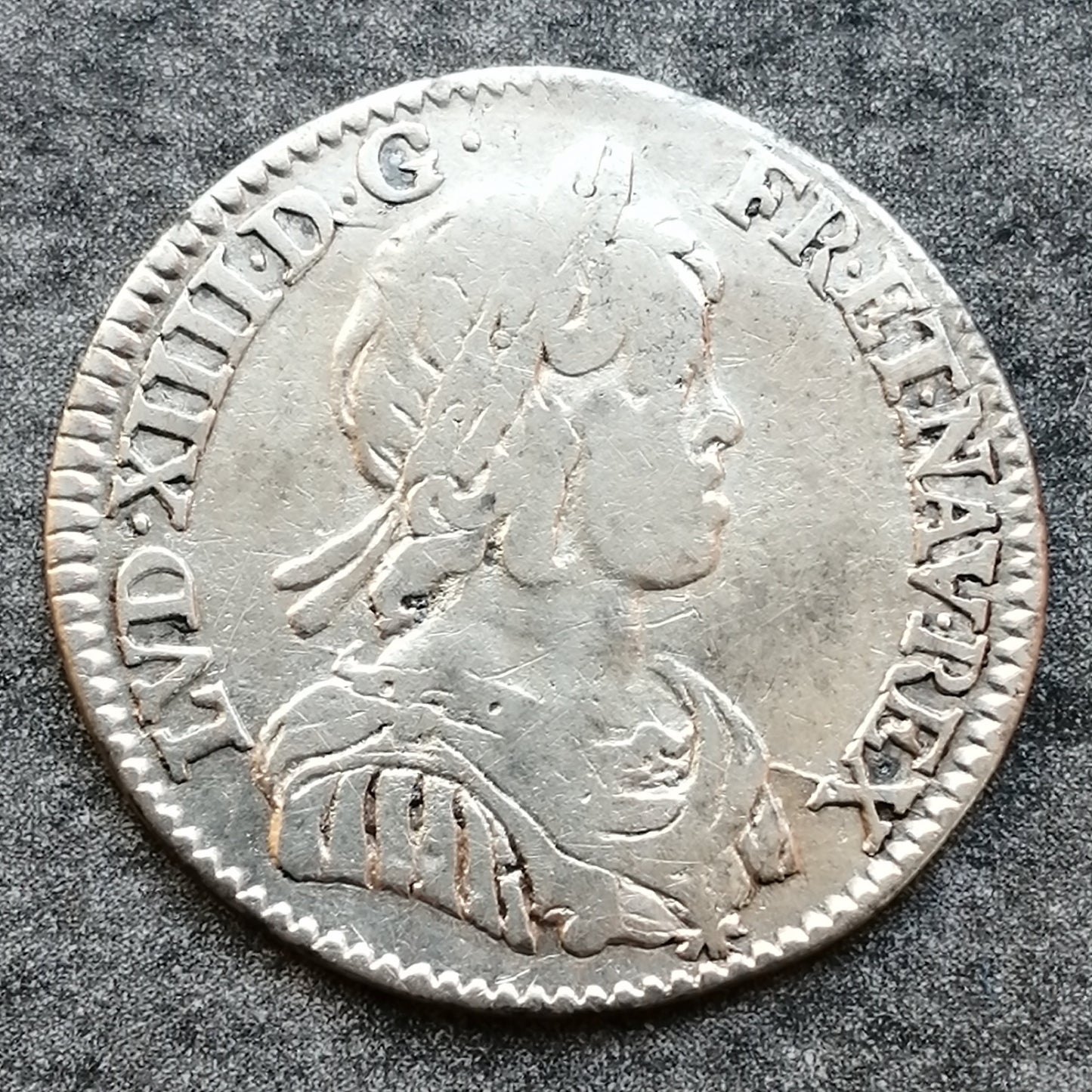 Luis XIV (1643-1715) 1/12 ecus 1643 A París 2,15 gr