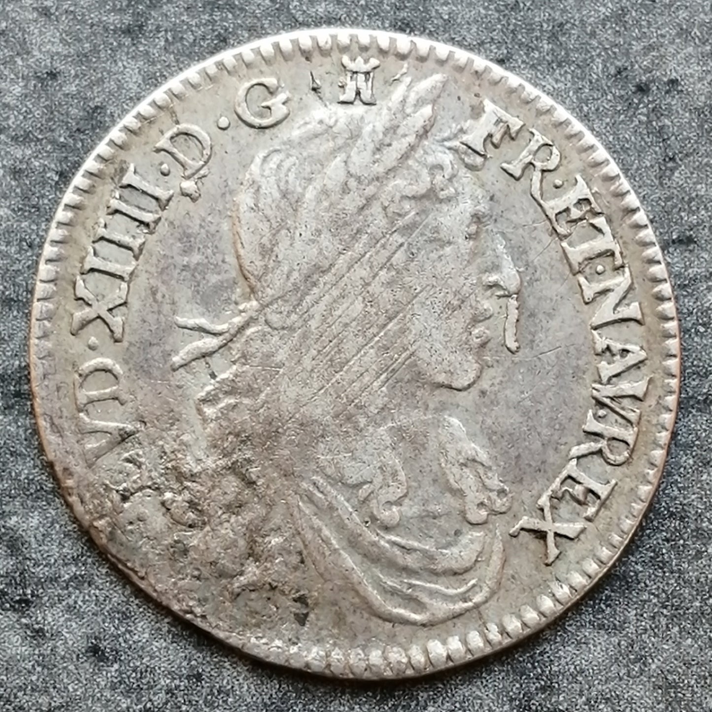 Luis XIV (1643-1715) 1/12 escudo con busto juvenil 1662 I Limoges 2,23 gr