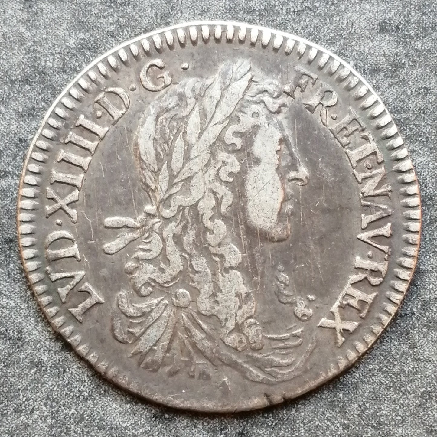 Luis XIV (1643-1715) 1/12 escudo con busto juvenil 1662 Aix 2,21 gr