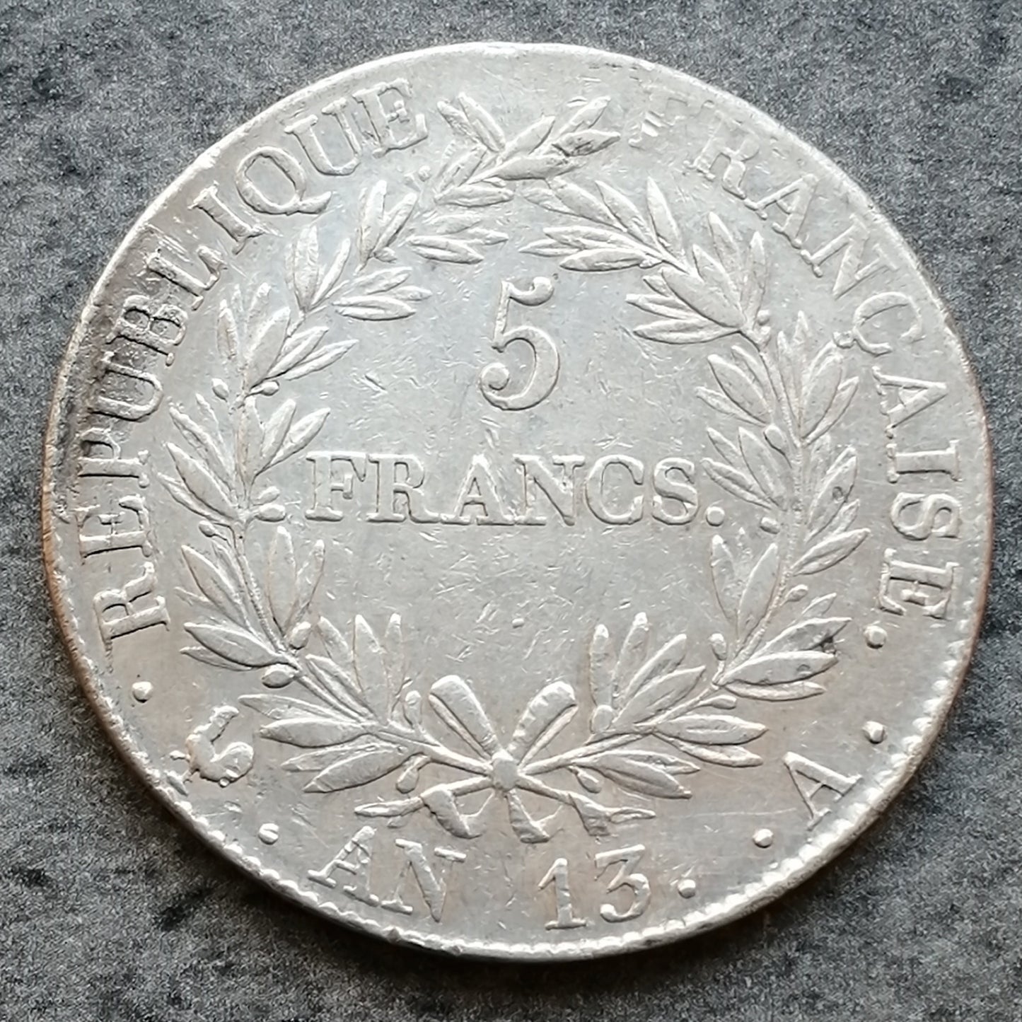 Napoleon I (1804-1814) 5 francs year 13 A Paris Silver 24.89 gr G. 580