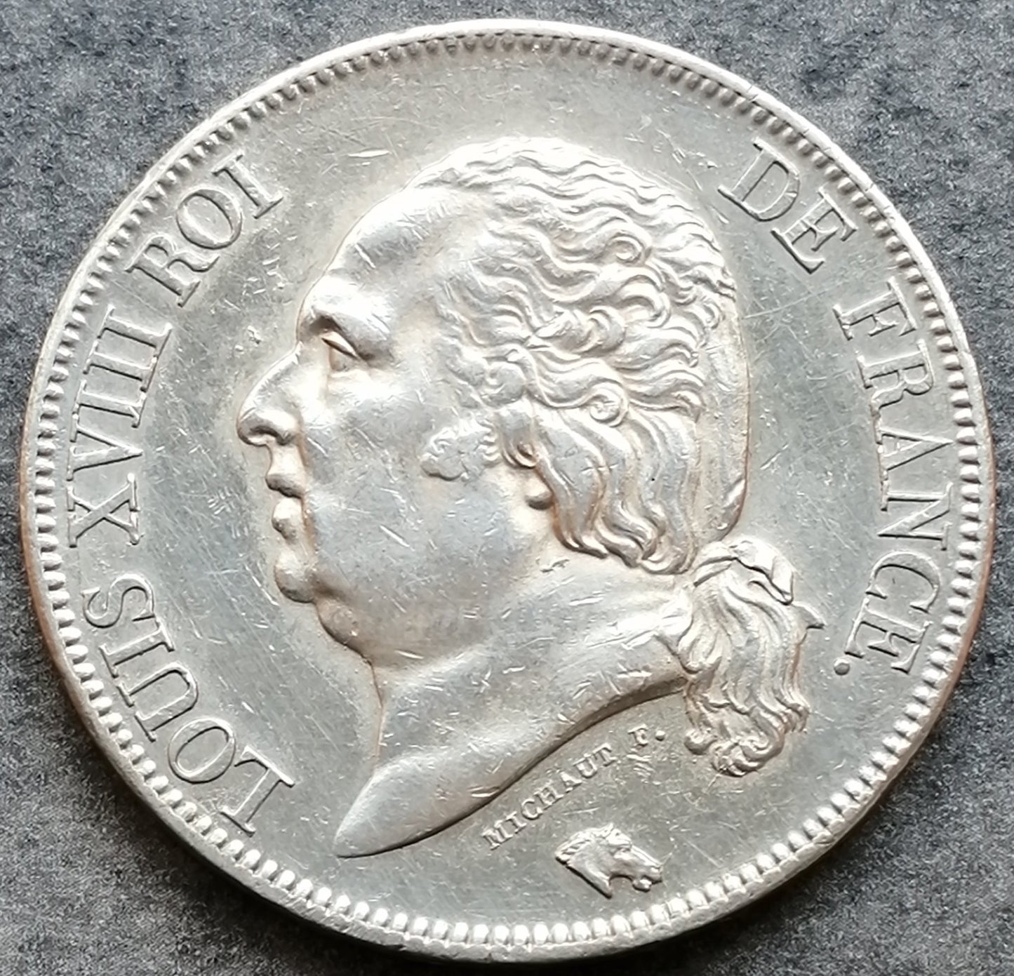 Louis XVIII (1815-1824) 5 francs 1822 A Paris Argent 24,94 gr