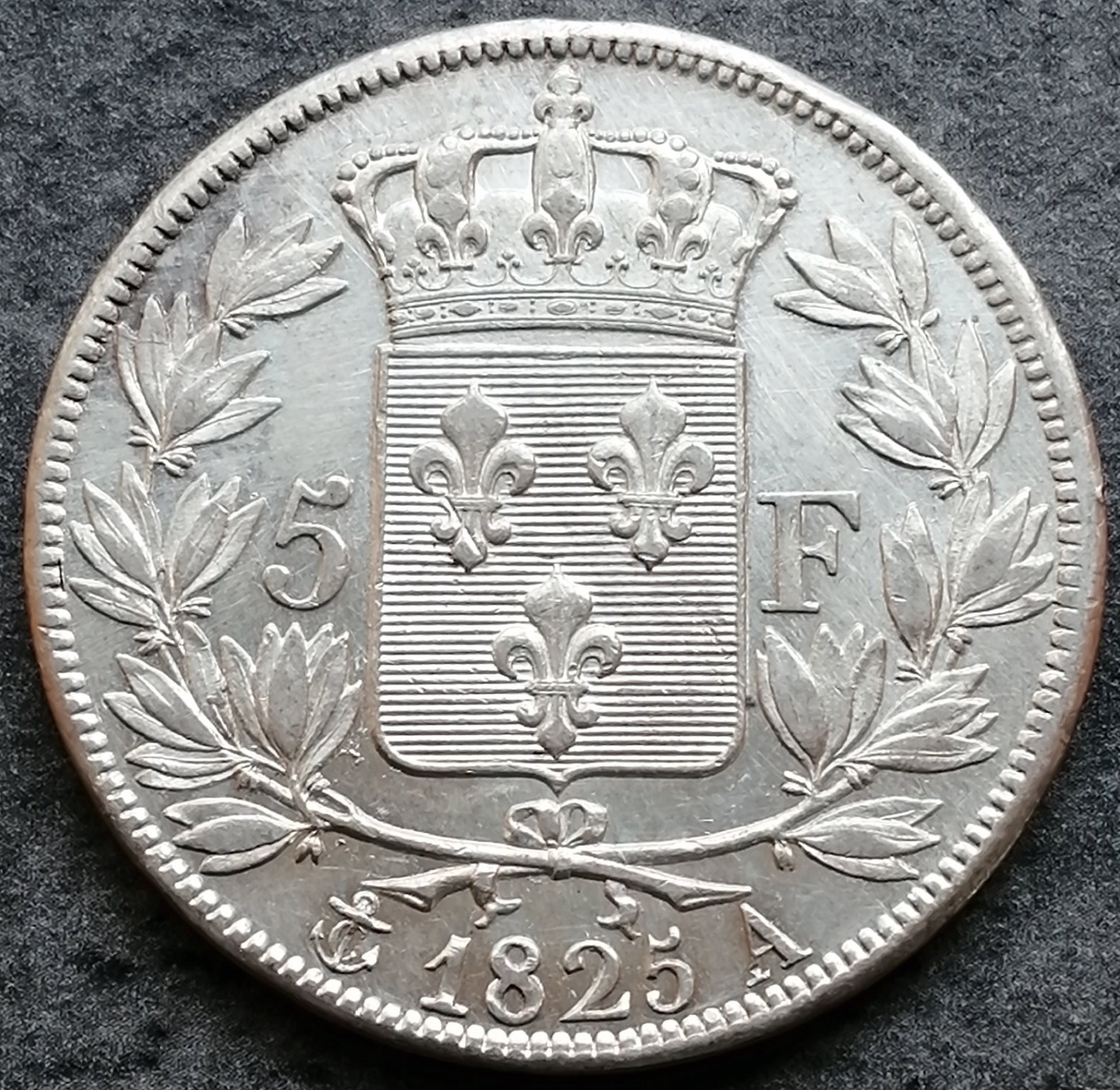 Charles X (1824-1830) 5 francs 1825 A Paris Argent 24,83 gr