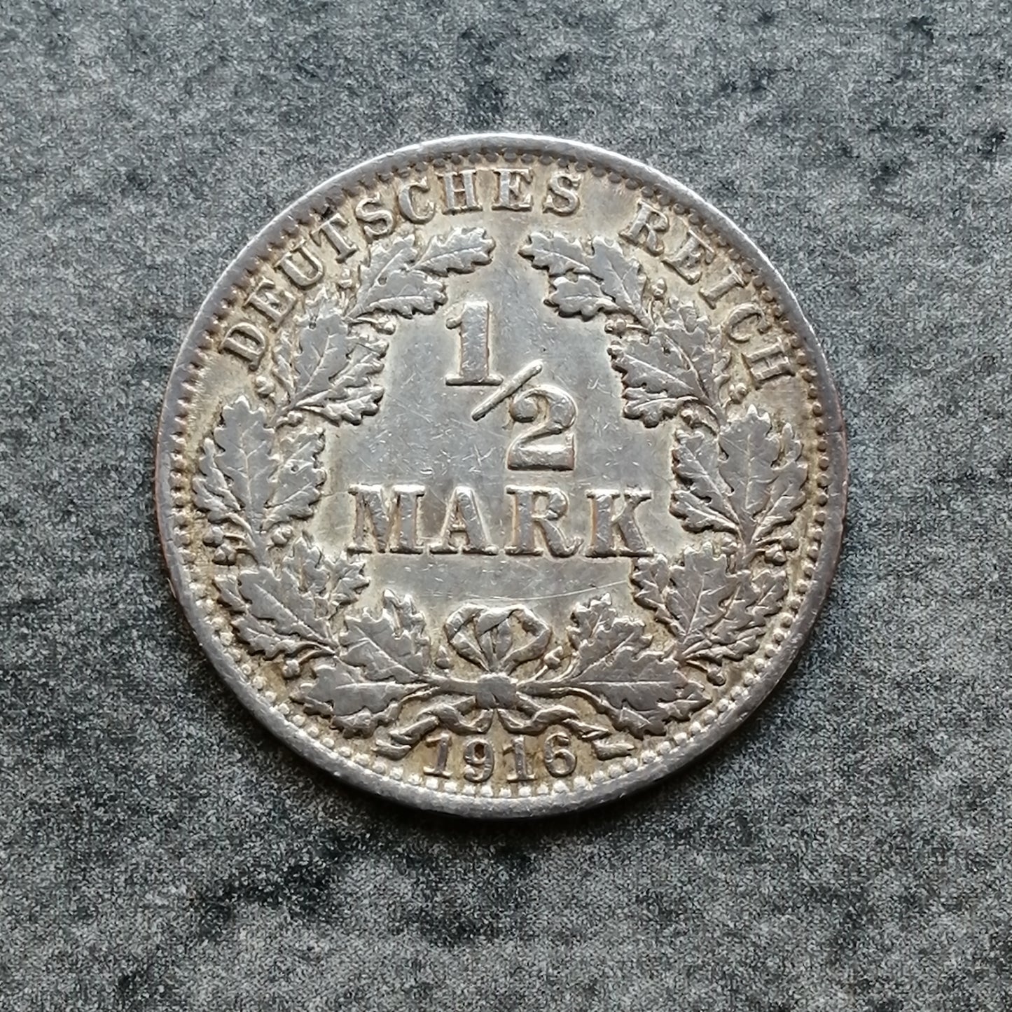 Germany 1/2 Mark 1916 A Silver 2,74 gr