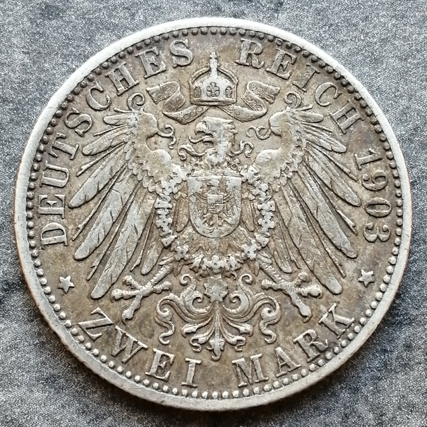 Allenagne 2 Mark 1903 f Wilhelm II of Wuertttemberg Argent 11.07 gr