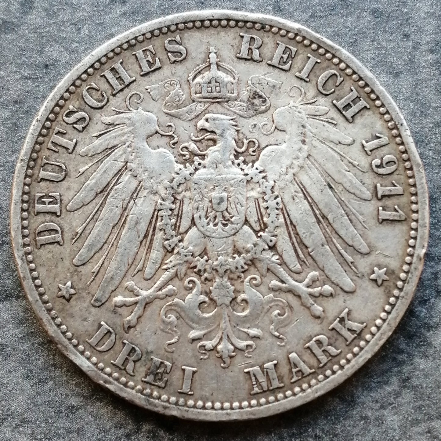 Germany 3 Mark 1911 A Wilhelm II Prussia Silver 16,62 gr