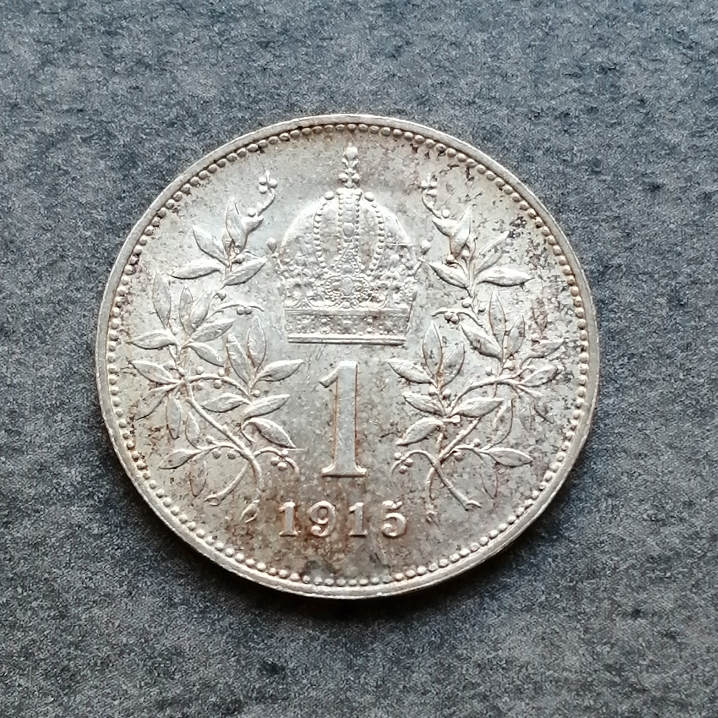 Hungary 1 Corona 1915 Silver 4.95 gr