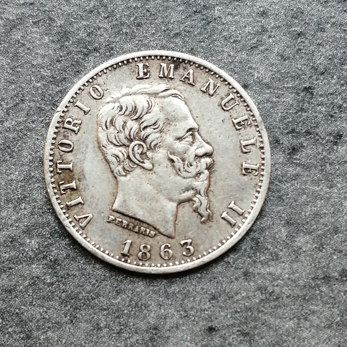 Italia 20 centesimi 1863 Turín Vittorio Emanuele II Plata 1,02 gr