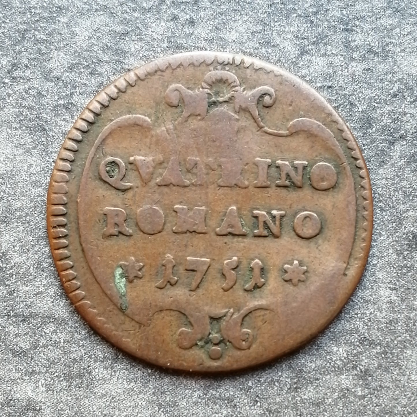 Vaticano Benedicto XIV (1740-1758) Quatrino Romano 1751 2,17 gr