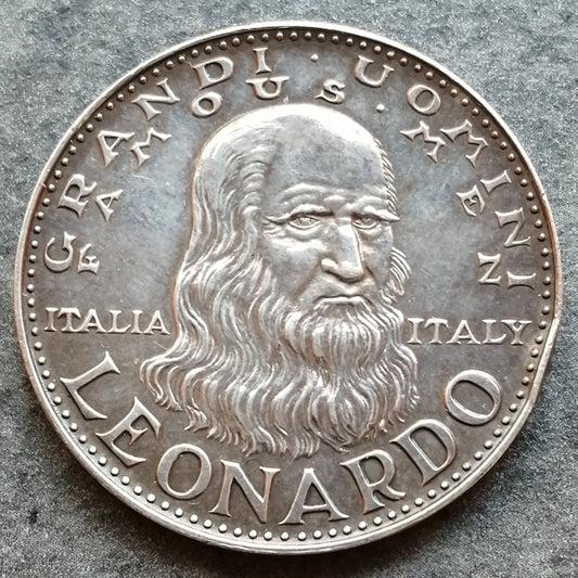 Italie Leonardo da Vinci Great Men Famous Men 13 gr Silver 1000