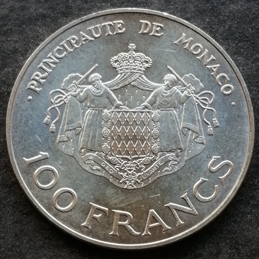 Principado de Mónaco 100 francos 1982 Plata 14,98 gr