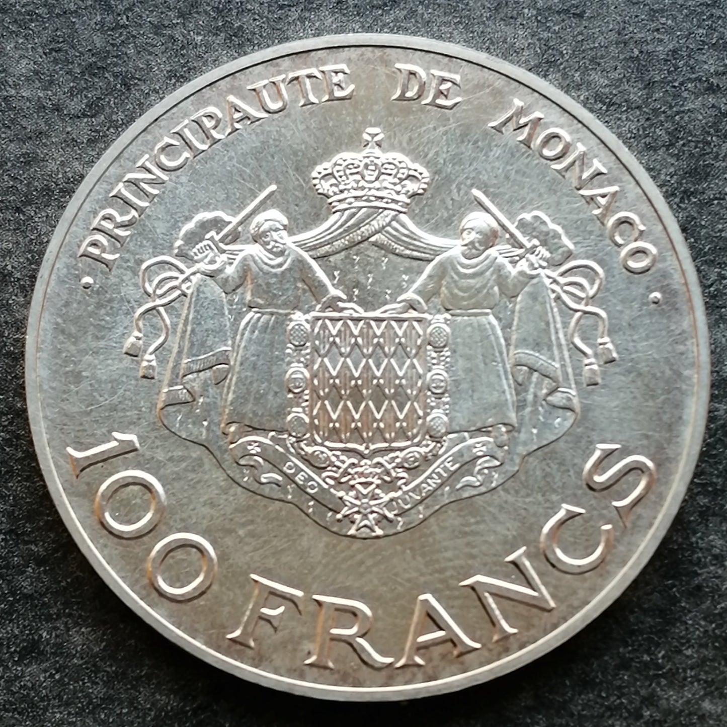 Principado de Mónaco 100 francos 1982 Plata 14,98 gr