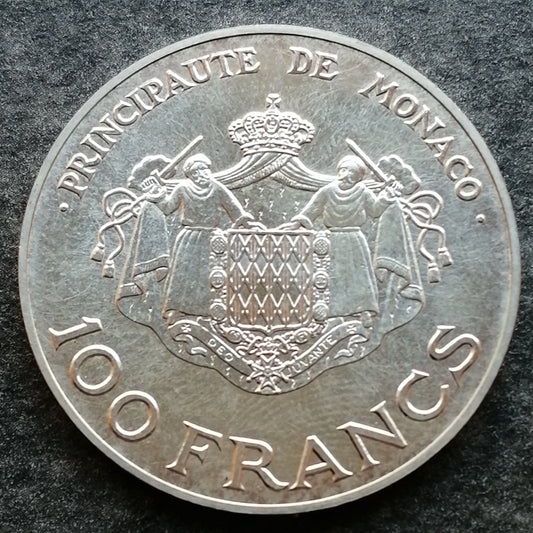 Principality of Monaco 100 francs 1982 Silver 14.98 gr