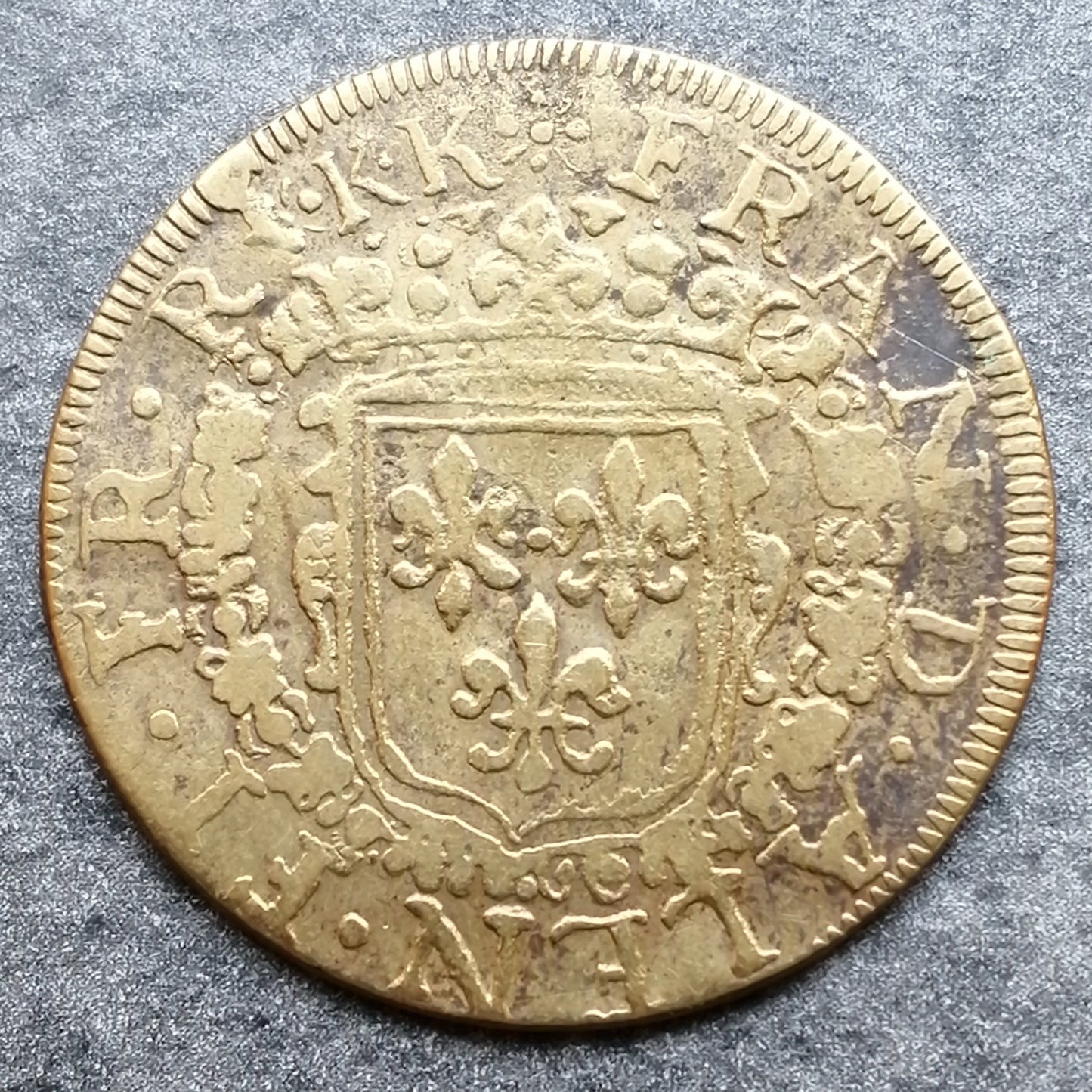 Token Brabante y Condado de Flandes Duque de Alençon luego Anjou Le Perche François 1594 4,43 gr