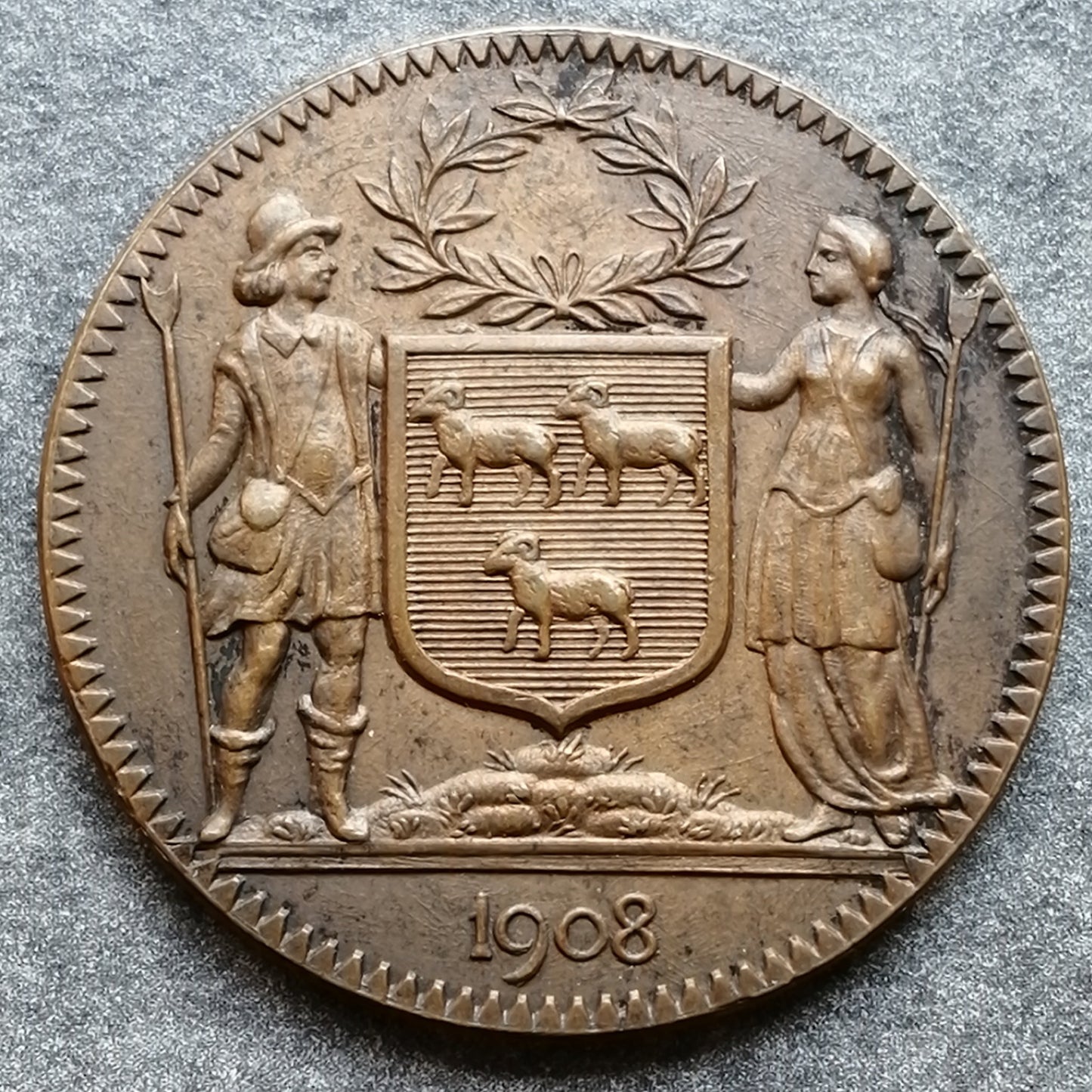 Jeton Bourges Médaille société historique et litteraire fondés en 1849 (CHER) 11.81 gr