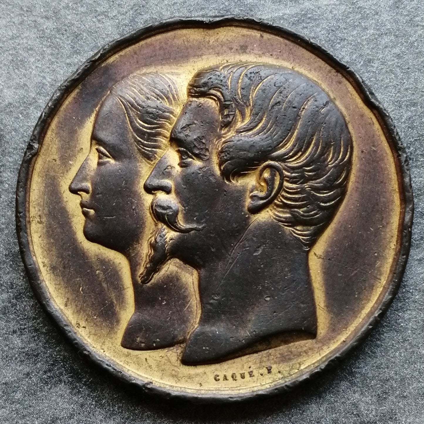 Napoleon III medal and Eugenie 1855 by caquéquer 24.55 gr