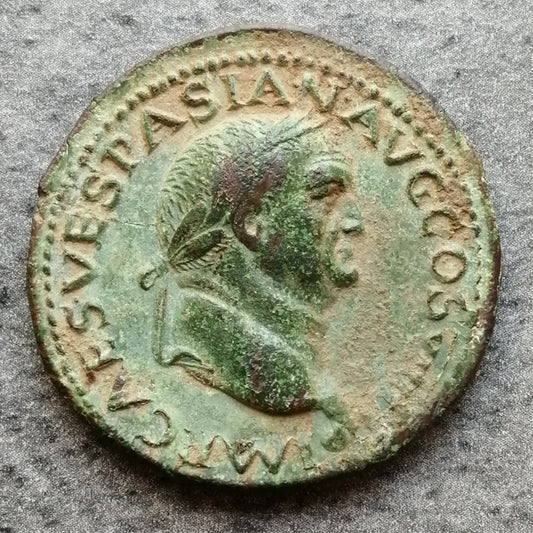 Vespasiano (69-79) Dupondius Victory R/ SPQR 13,07 gr