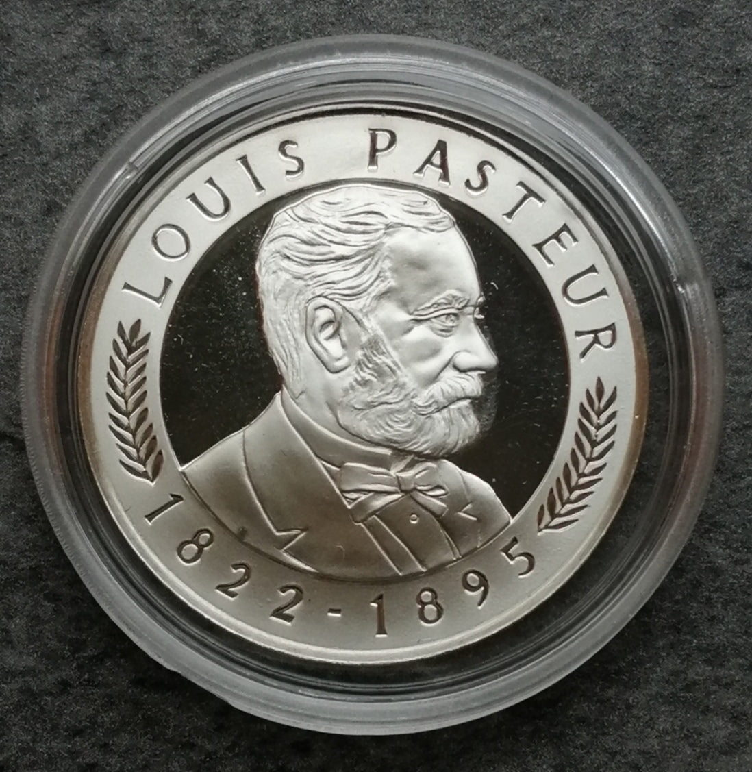 Medalla Louis Pasteur 100 aniversario 1822-1895 Plata 16,62 gr