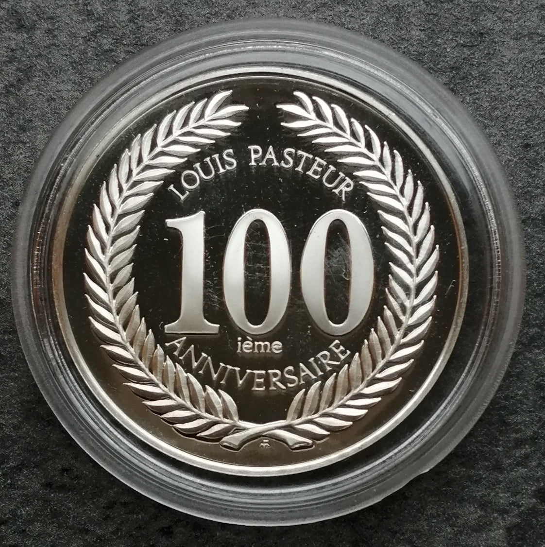 Medalla Louis Pasteur 100 aniversario 1822-1895 Plata 16,62 gr