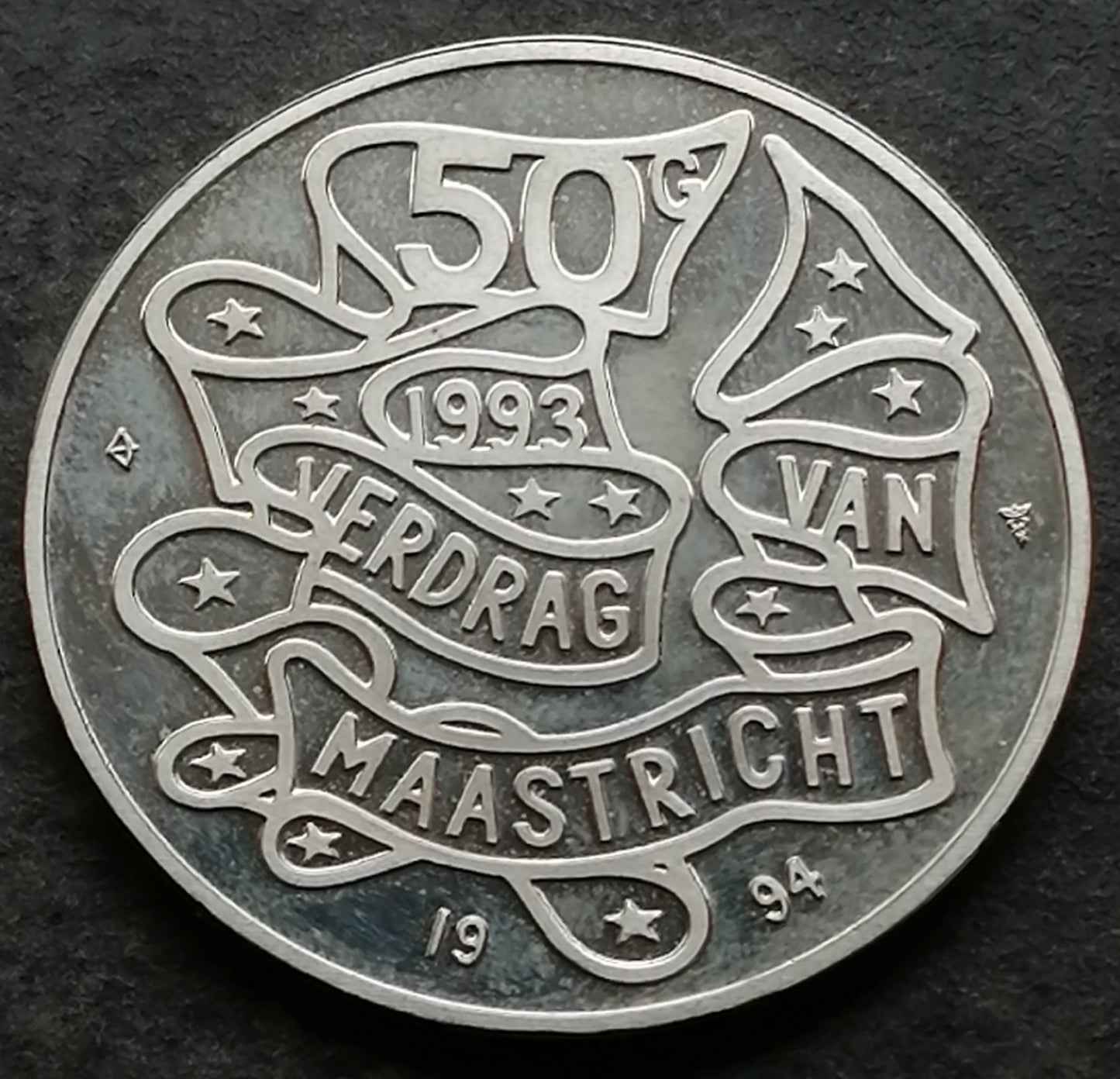 Pays Bas 50 Gulden 1993 Maastricht Argent 25.17 gr