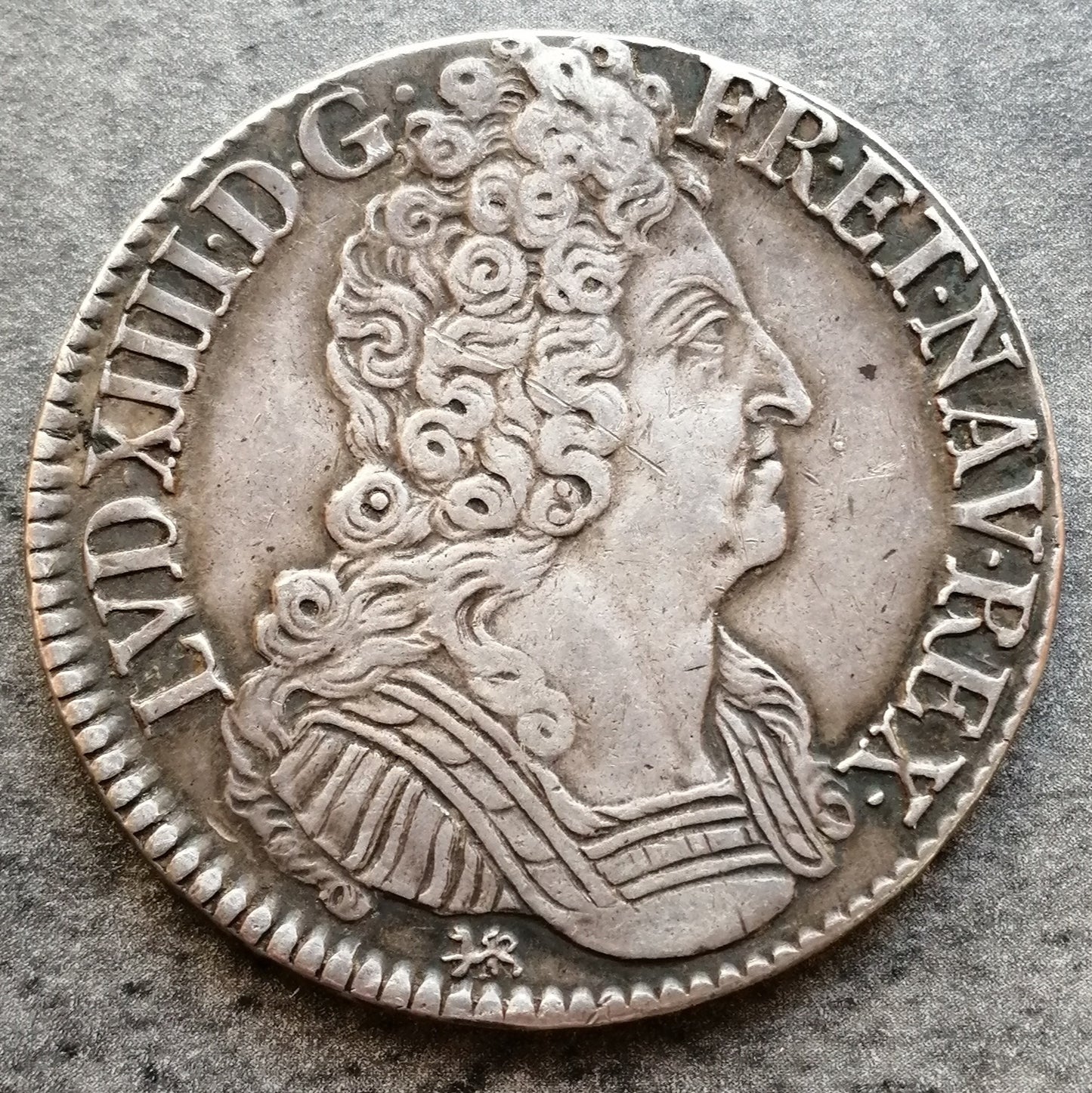 Luis XIV (1643-1715) Ecu con 3 coronas 1713 T Nantes - 30,54 gr