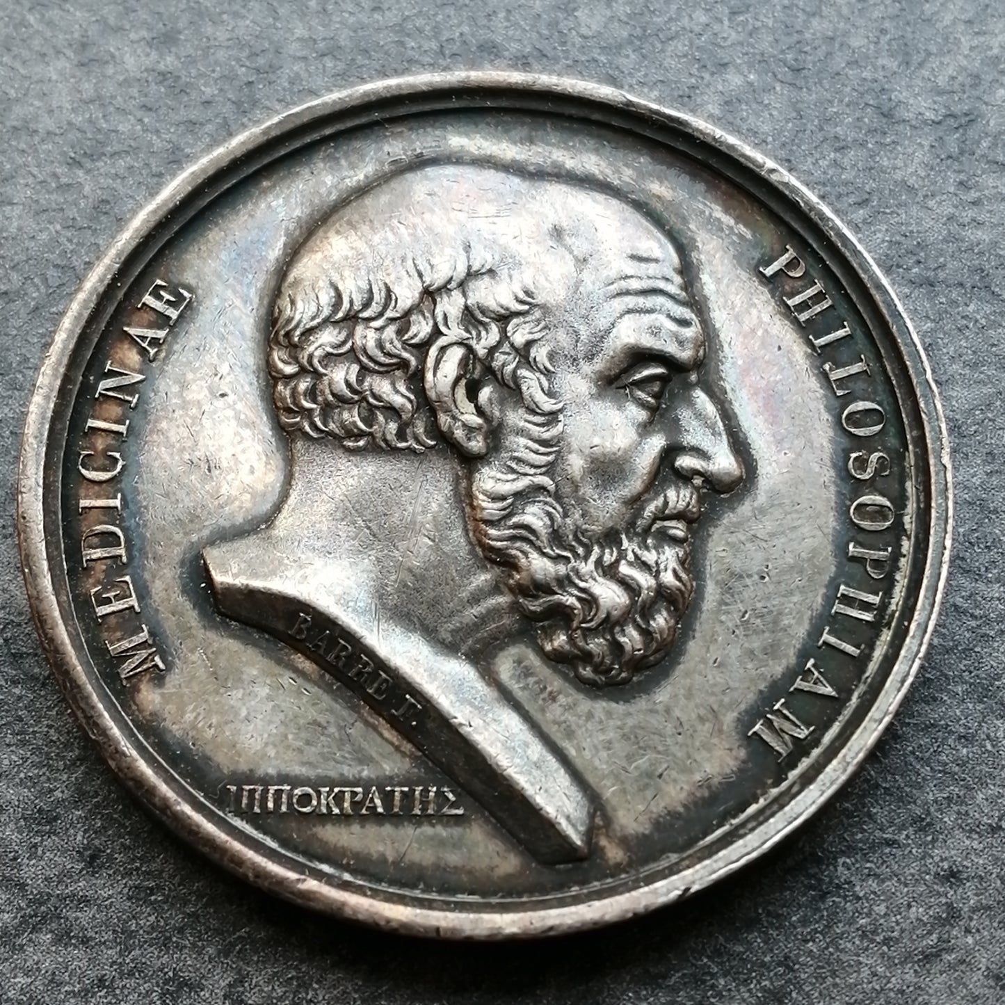 Ficha Sociedad de Medicina de Lyon 1789 Plata 11,55 gr 29,5 mm