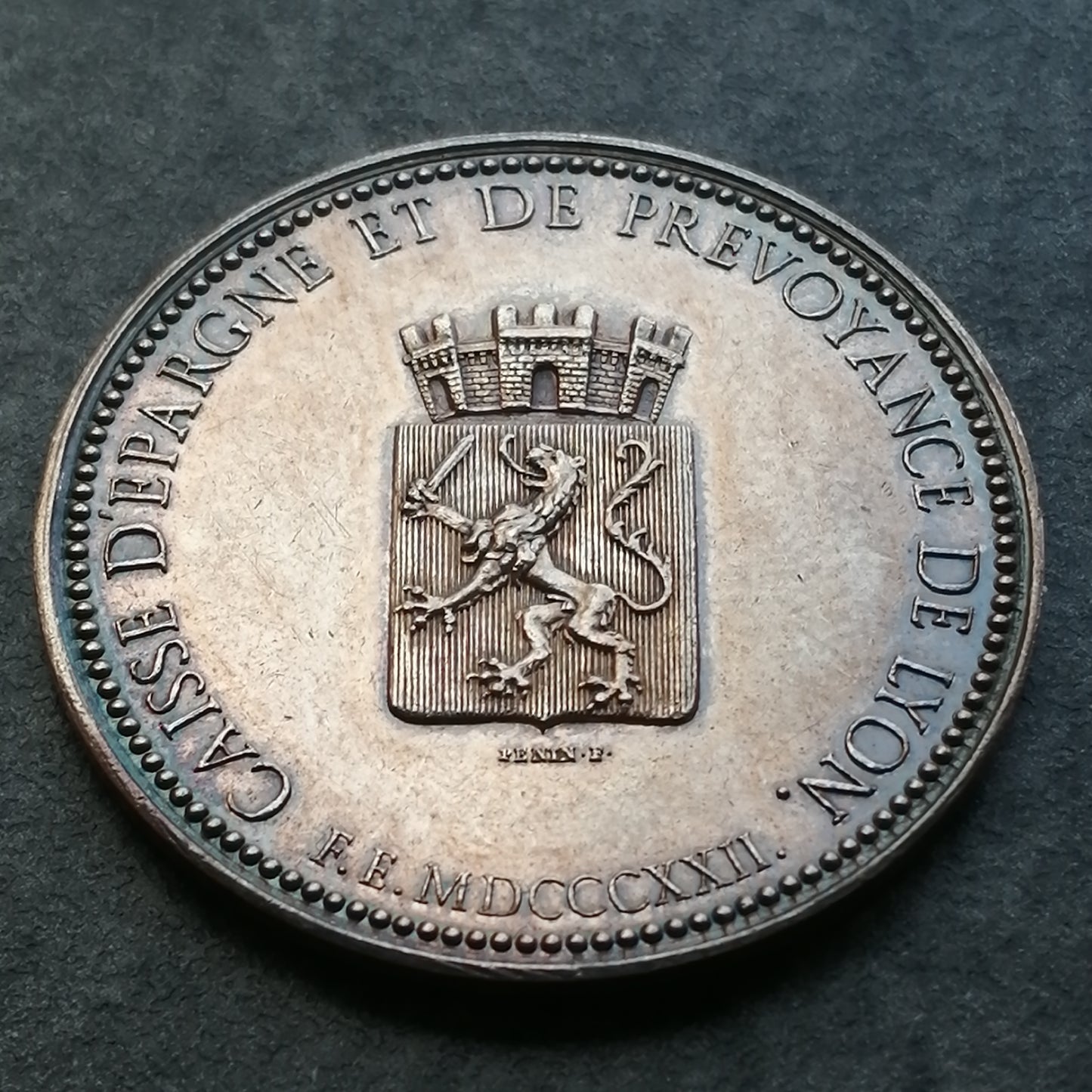 Ficha Caja de Ahorro y Previsión de Lyon Plata 10,14 gr 32,5 mm