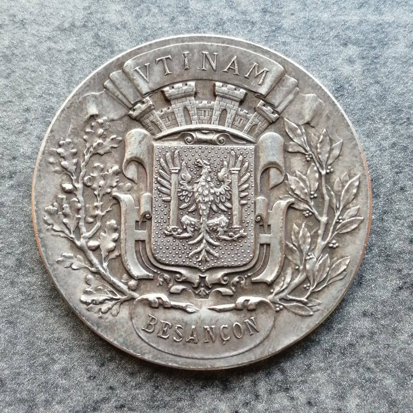 ISSANCE SEPPEN AND PROVAL OFFER OF BESANçon 1835 silver 35 mm 20.53 gr