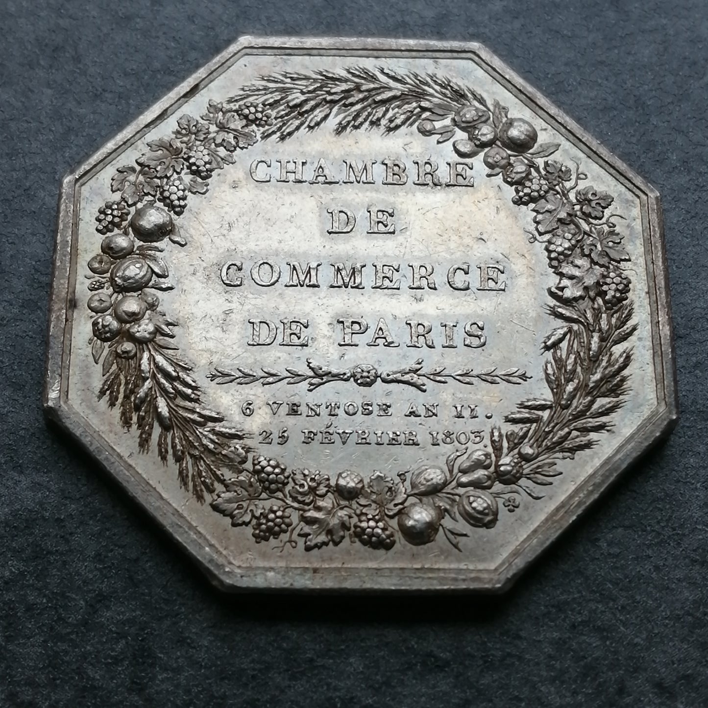 Token Cámara de Comercio de París Plata 18,11 gr 36 mm