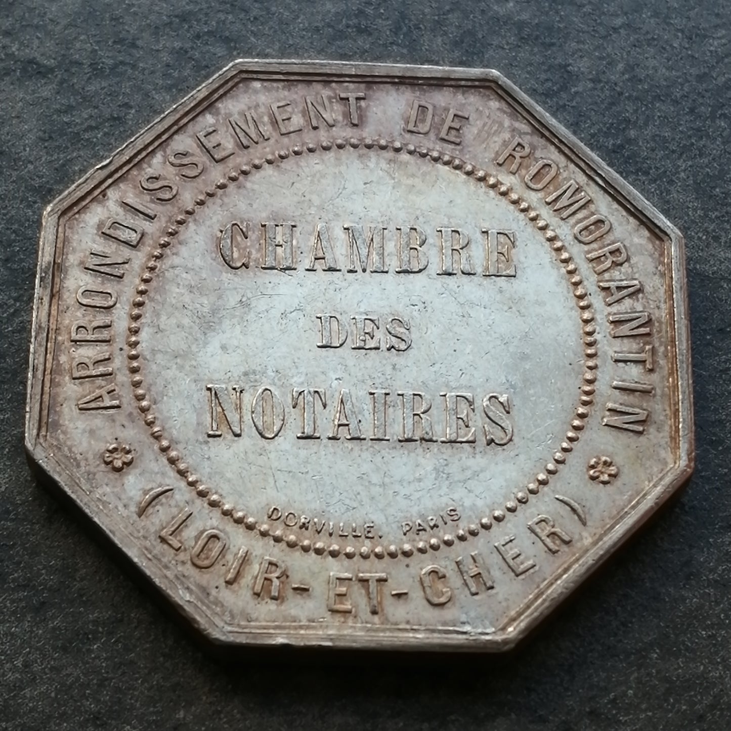 Room of Romorantin notaries token (Loir et Cher) Silver 12.99 Gr 29 mm