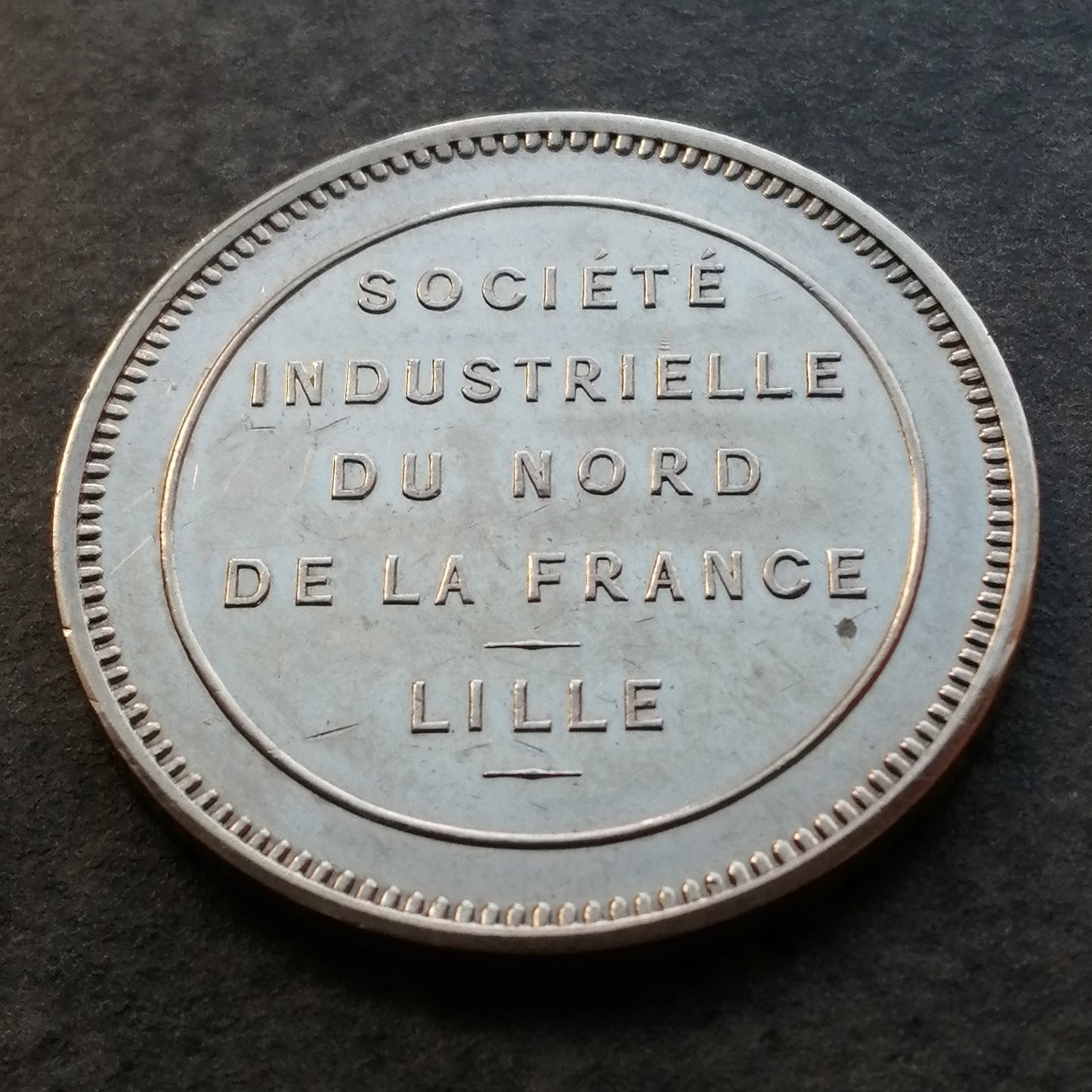 Ficha Sociedad Industrial del Norte de Francia Lille Plata 22,33 gr 36,5 mm