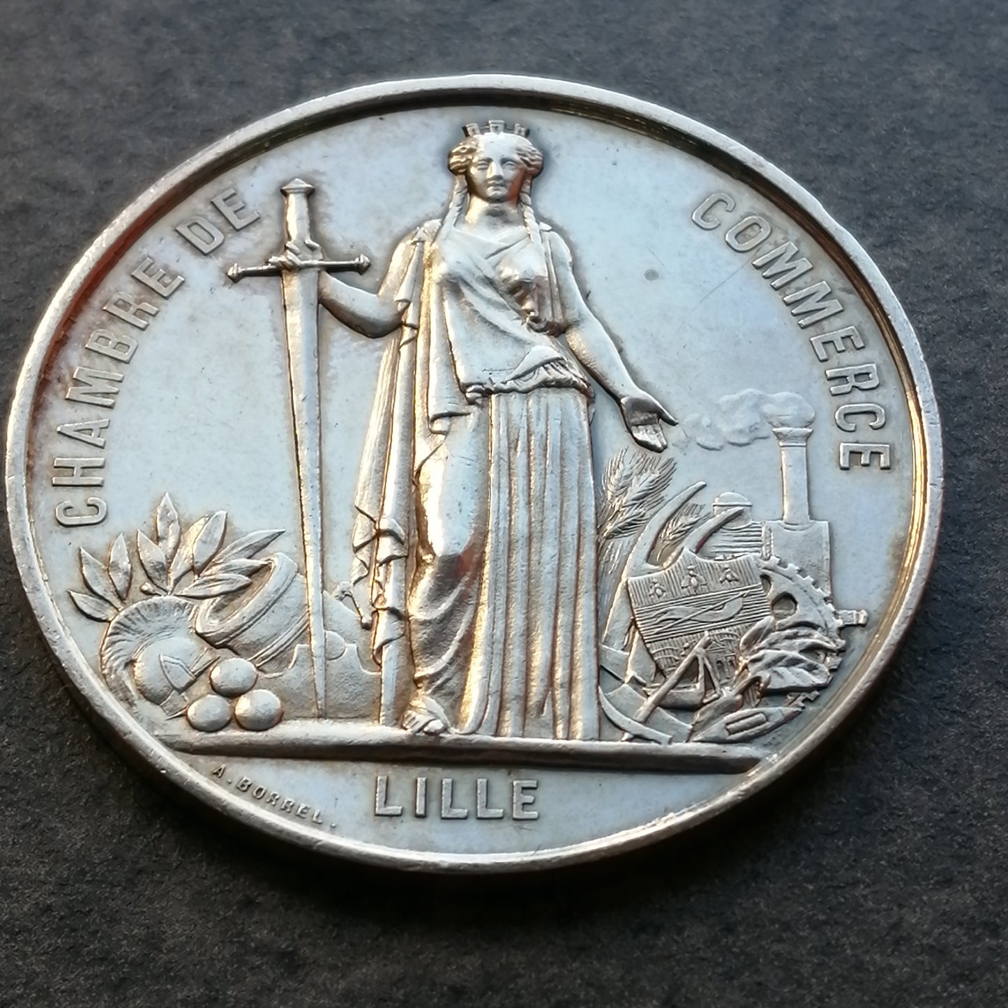 Ficha Cámara de Comercio de Lille Plata 21,60 gr 37 mm