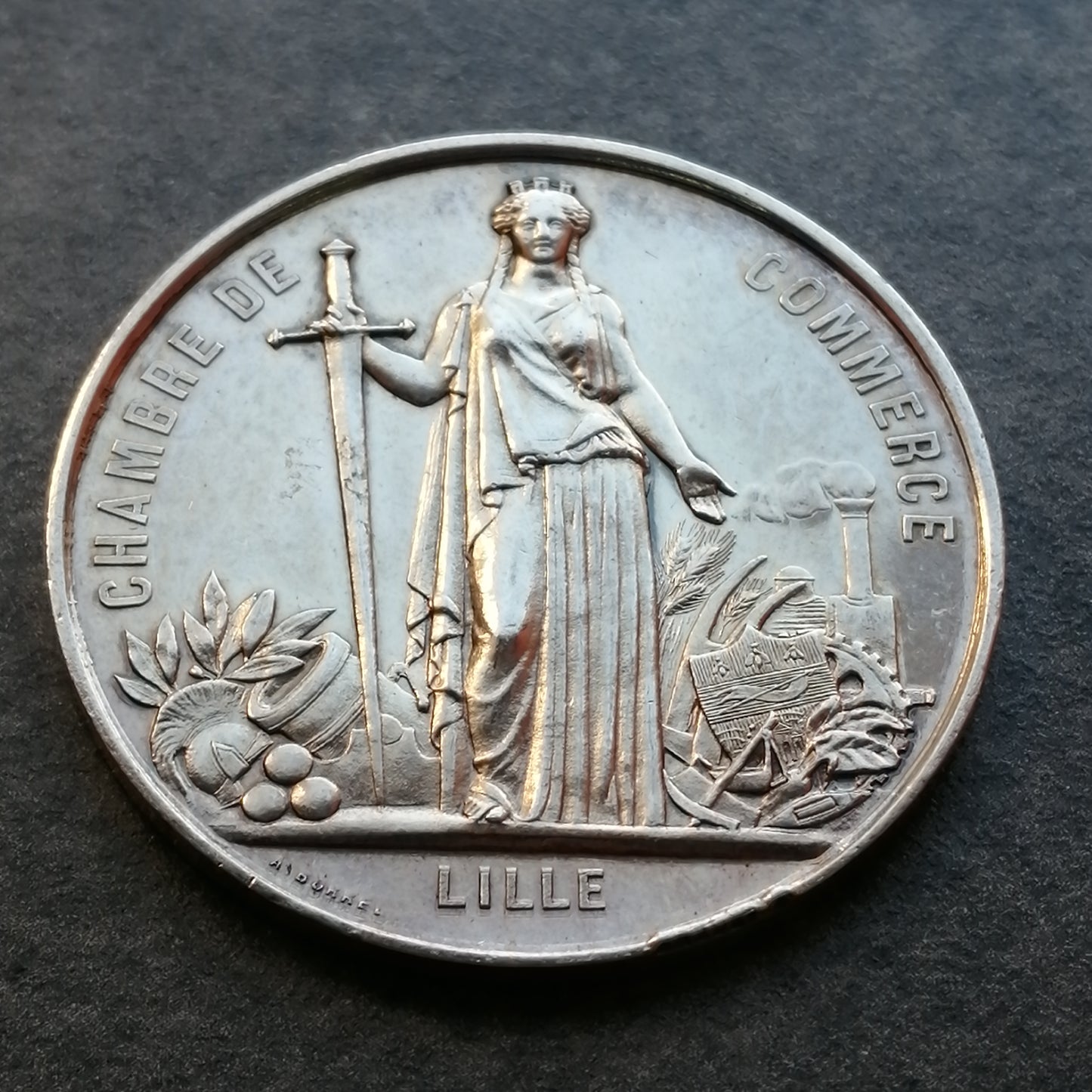 Ficha Cámara de Comercio de Lille Plata 21,28 gr 37 mm